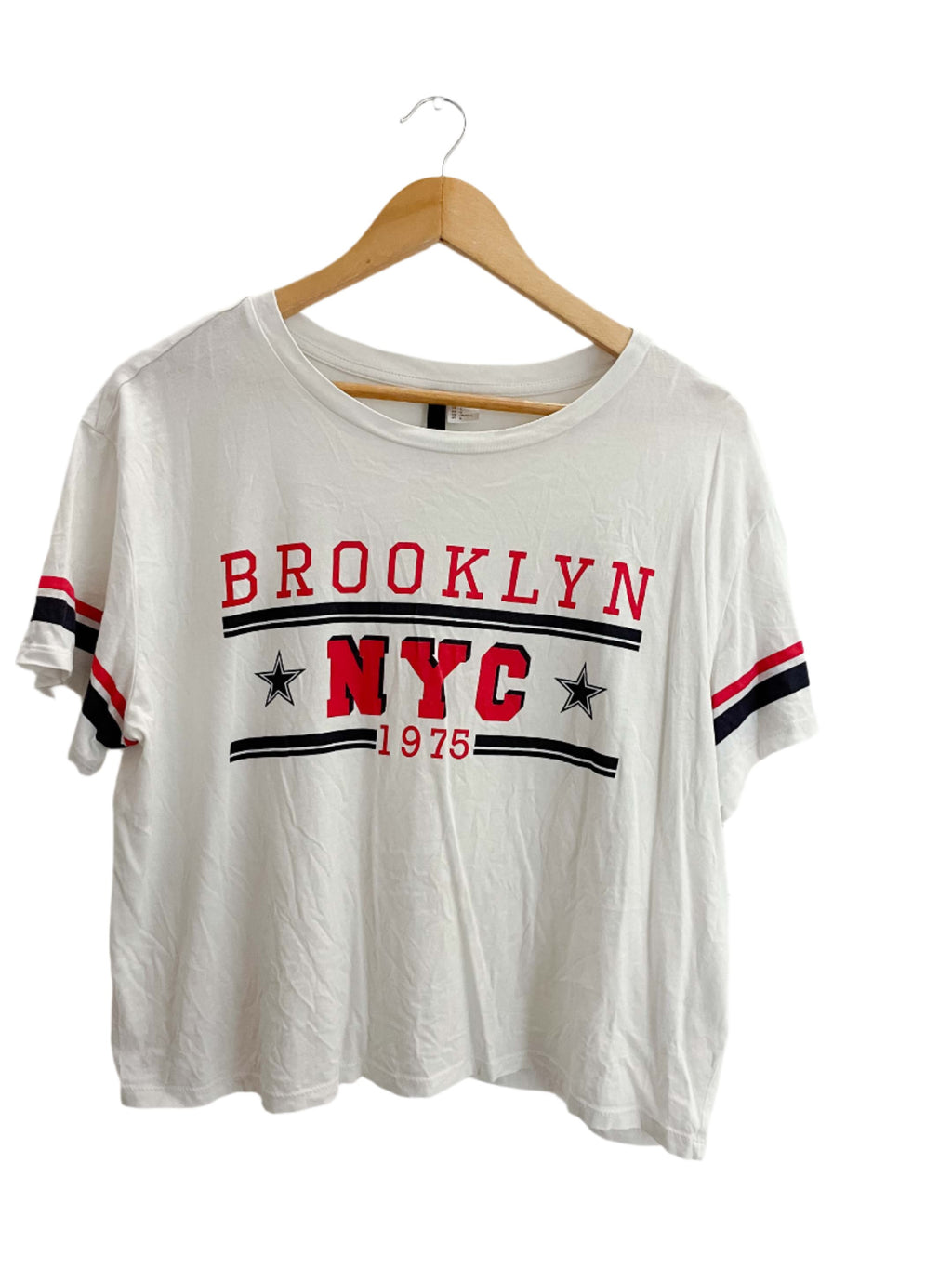 Vintage Brooklyn NYC 1975 white large tshirt