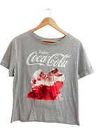 Vintage Grey Enjoy Coca Cola graphics large T-shirt