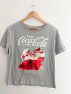 Vintage Grey Enjoy Coca Cola graphics large T-shirt