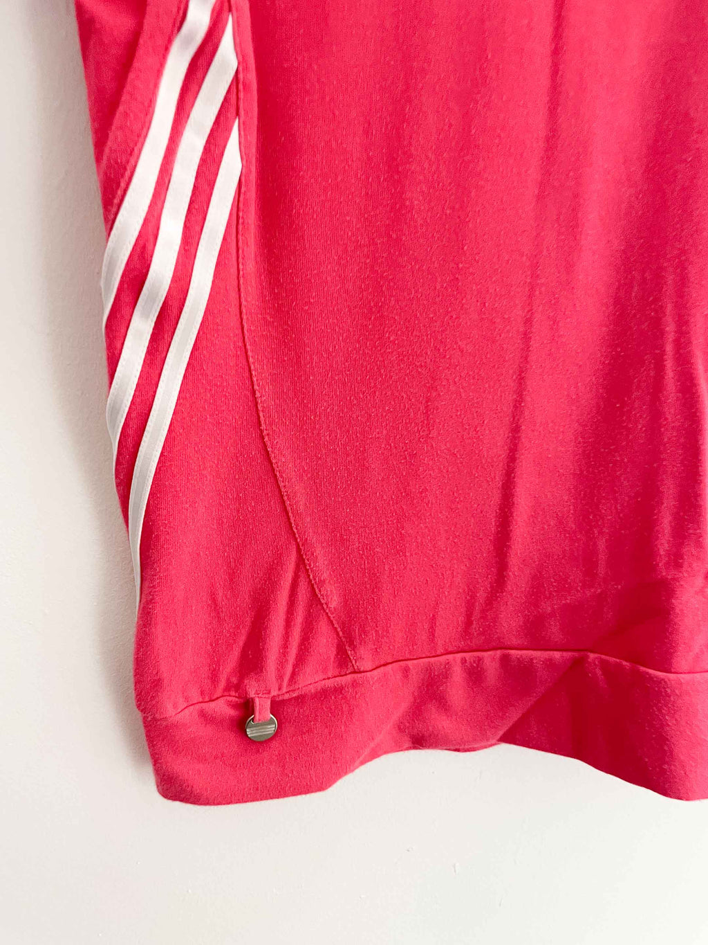 Vintage red adidias 3 stripe V-neck medium tshirt | SKU 1756