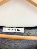 Vintage Lacoste blue printed pattern long sleeve tshirt size L