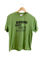 Vintage Diadora takes you to victory green small tshirt
