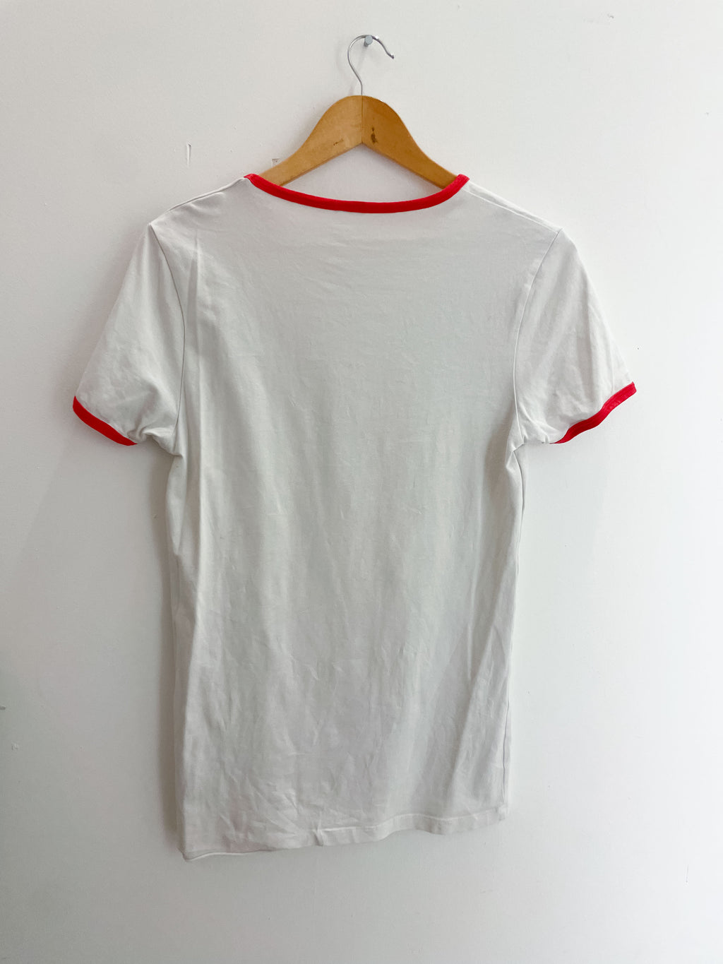 Vintage US Blanks US609 Ladies' Classic Ringer White T-Shirt