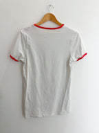 Vintage US Blanks US609 Ladies' Classic Ringer White T-Shirt