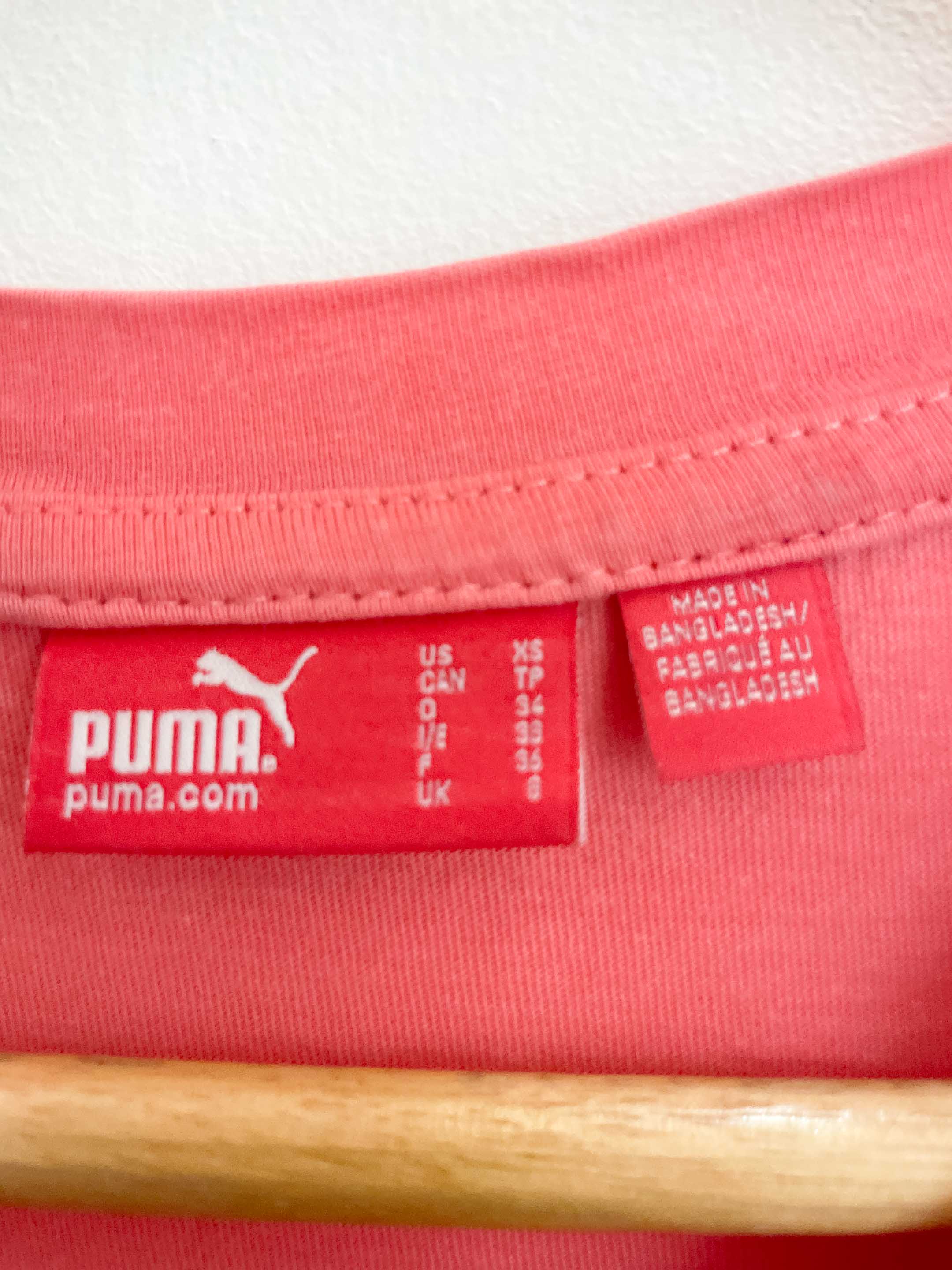 Vintage puma peach tshirt size XS