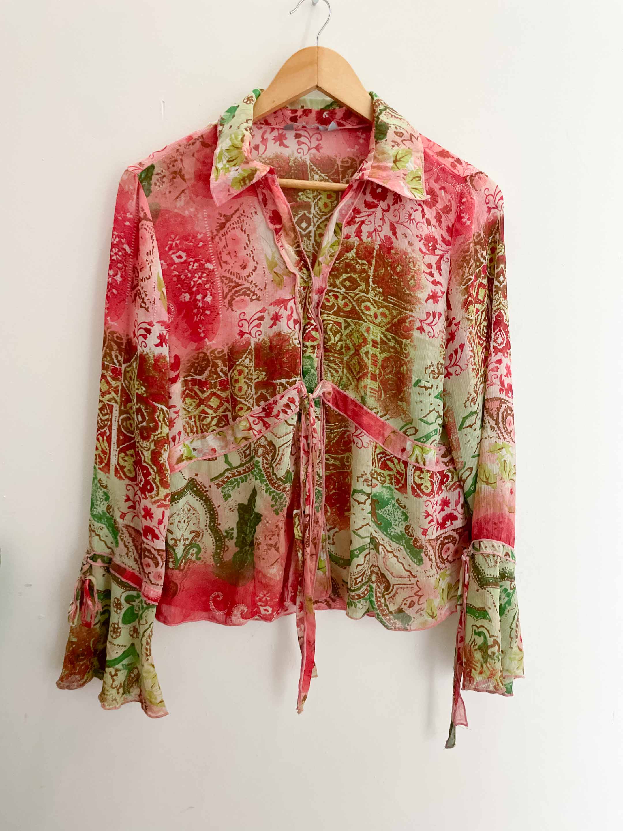 Vintage per una multi ladies blouse size 12