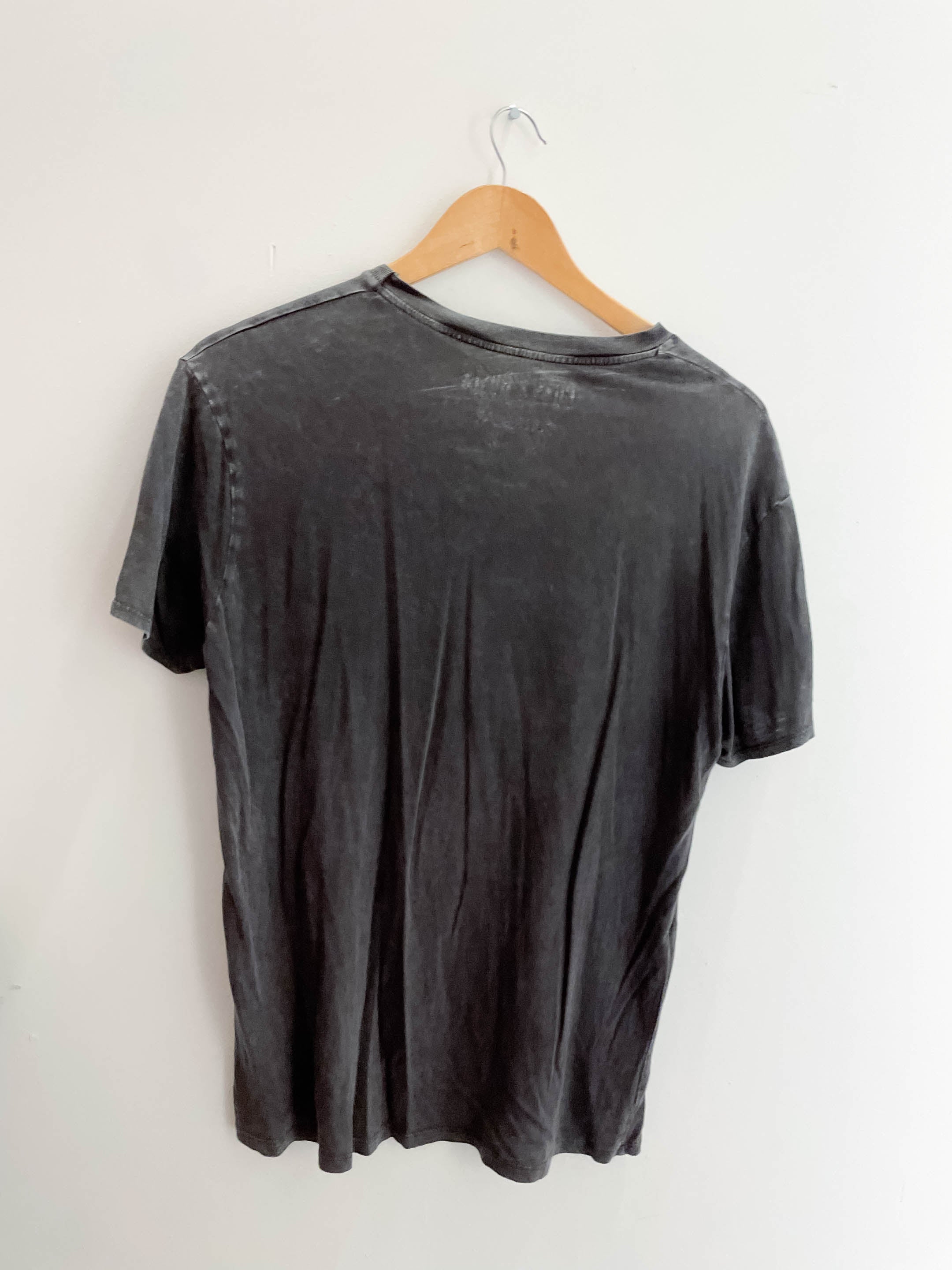 Vintage Pull & bear Guns & roses graphics mens grey tshirt size XS