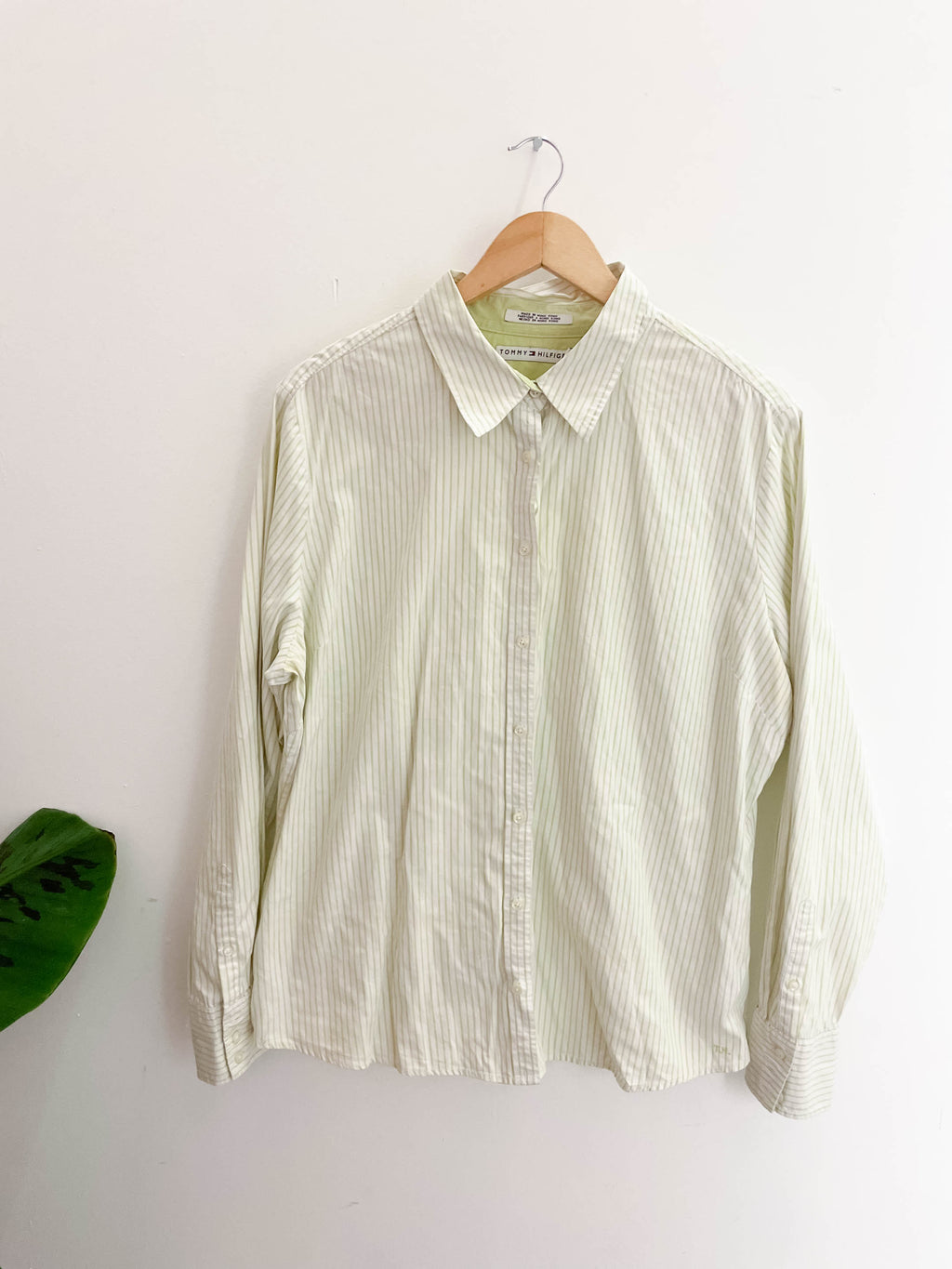 Vintage green regular fit tommy hilfiger womens shirt SIZE XXL