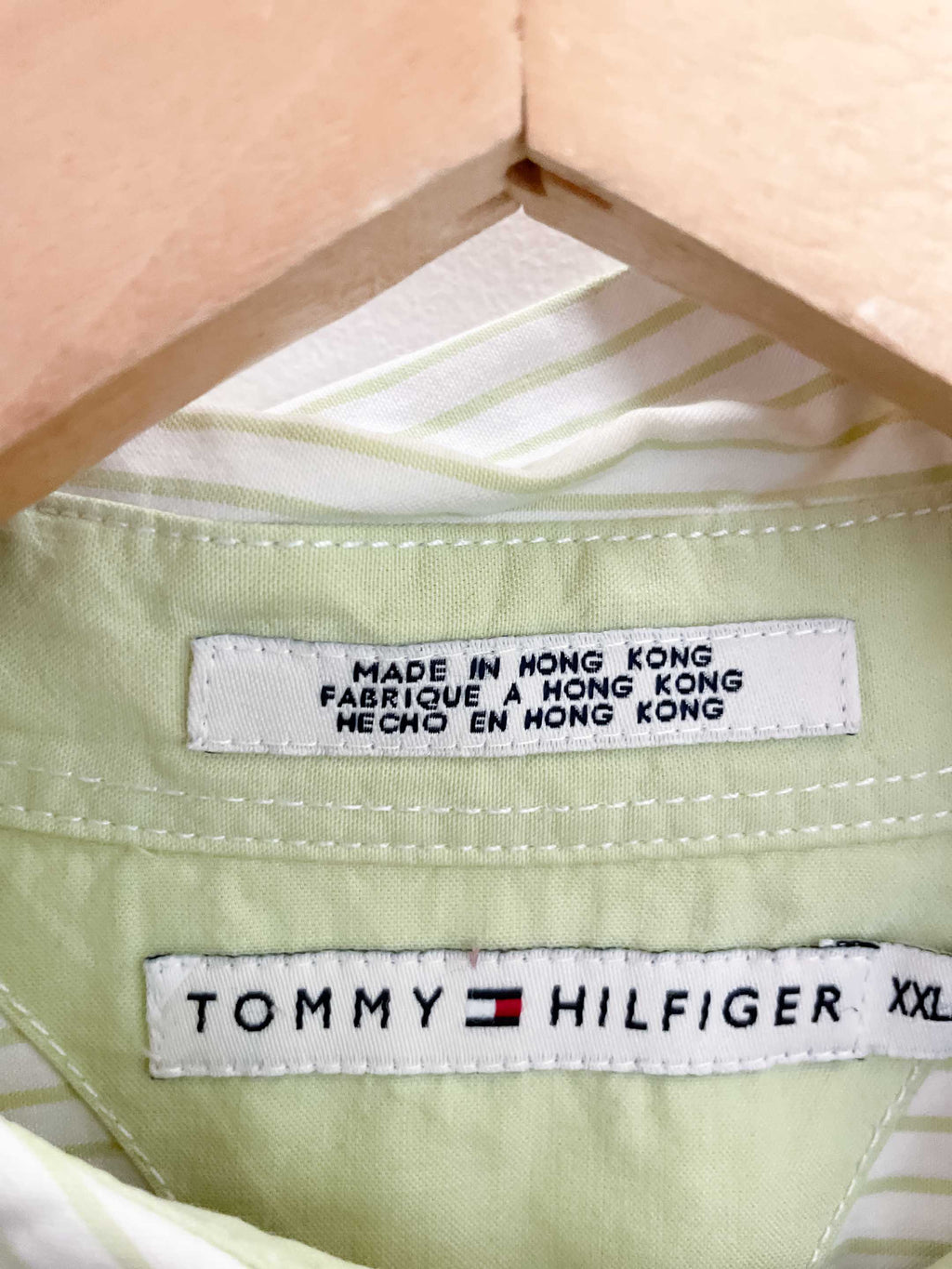 Vintage green regular fit tommy hilfiger womens shirt SIZE XXL