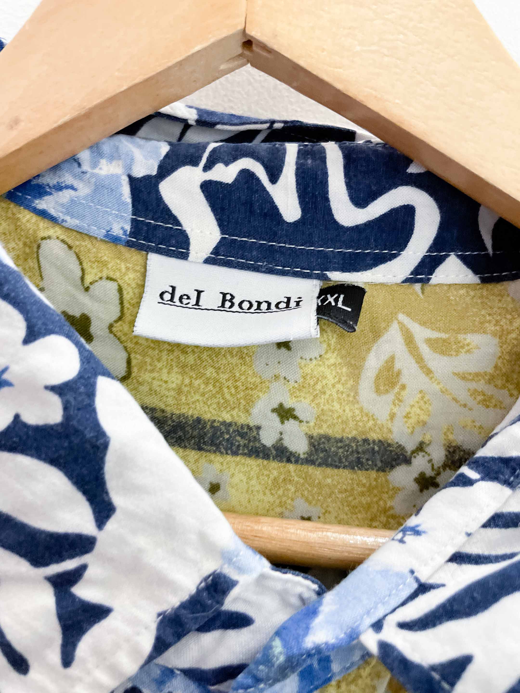 Vintage del bondi multi floral pattern long sleeve shirt size XXL