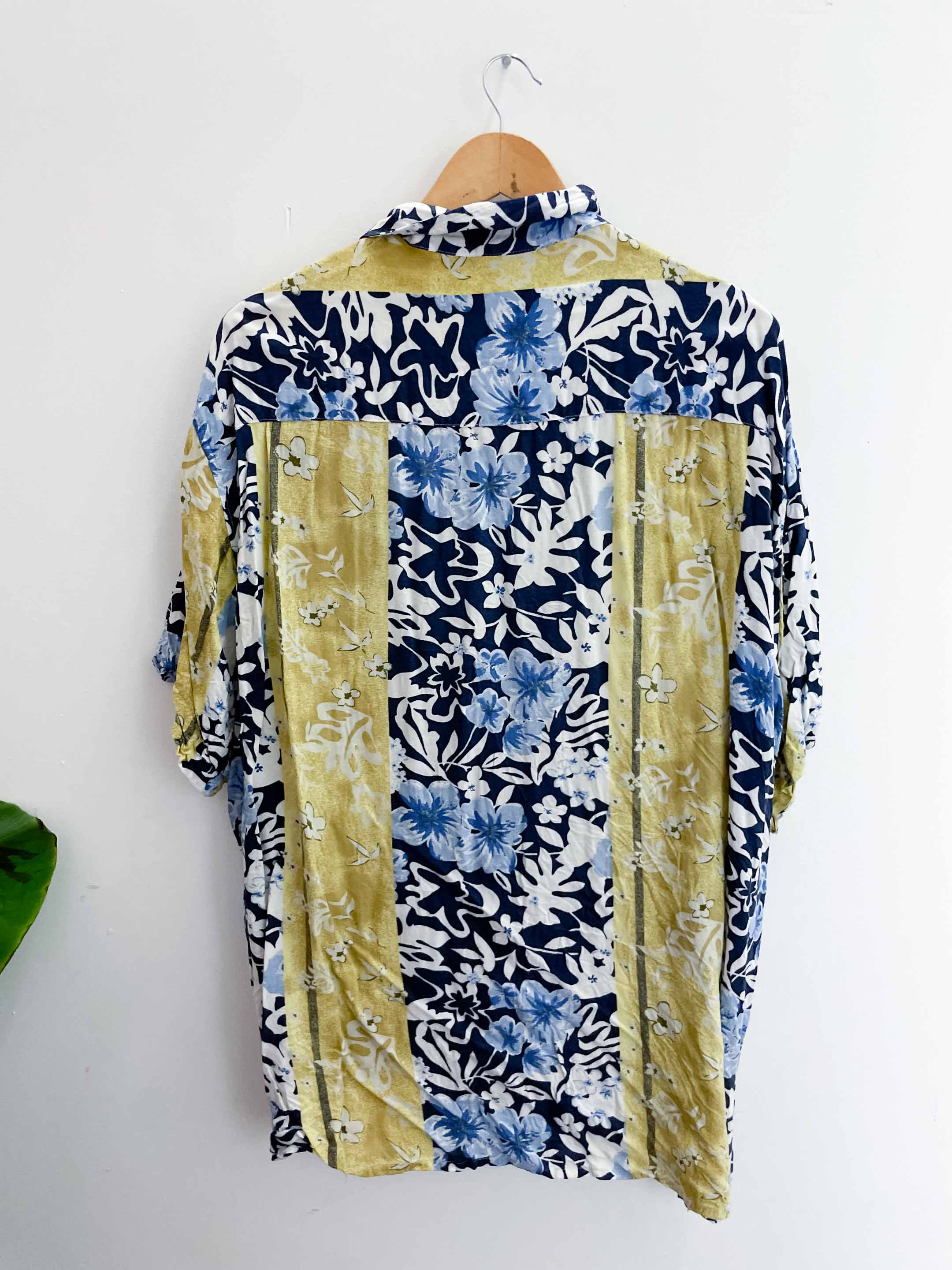 Vintage del bondi multi floral pattern long sleeve shirt size XXL