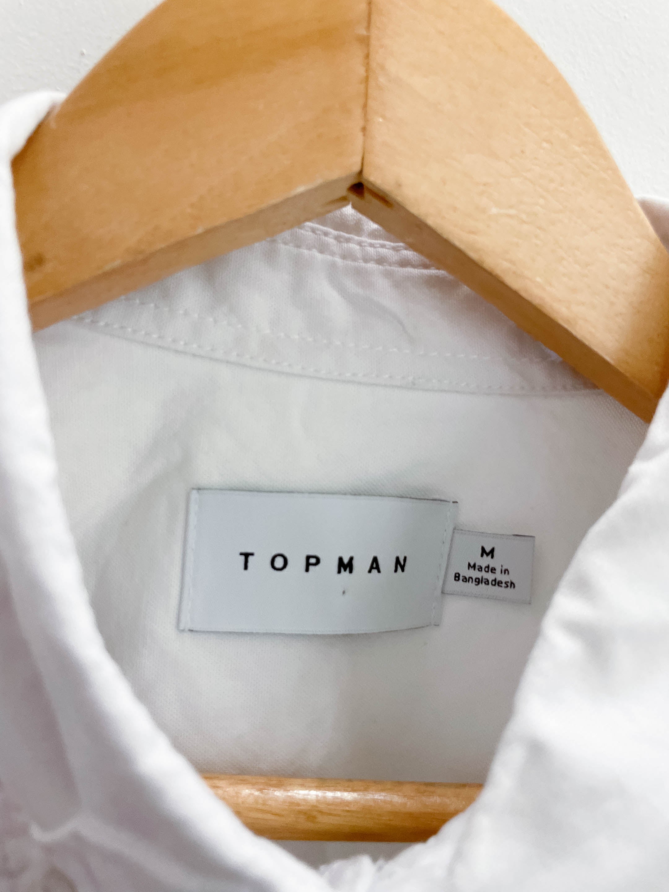 Vintage white topman short sleeve shirt size M