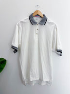 Vintage white american cotton medium polo shirt