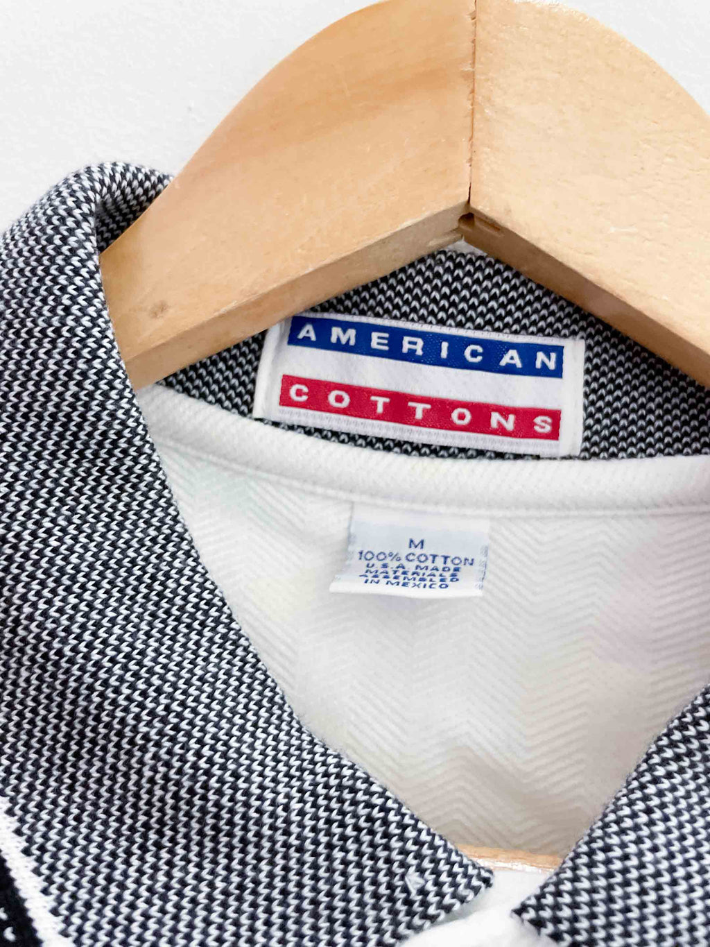 Vintage white american cotton medium polo shirt