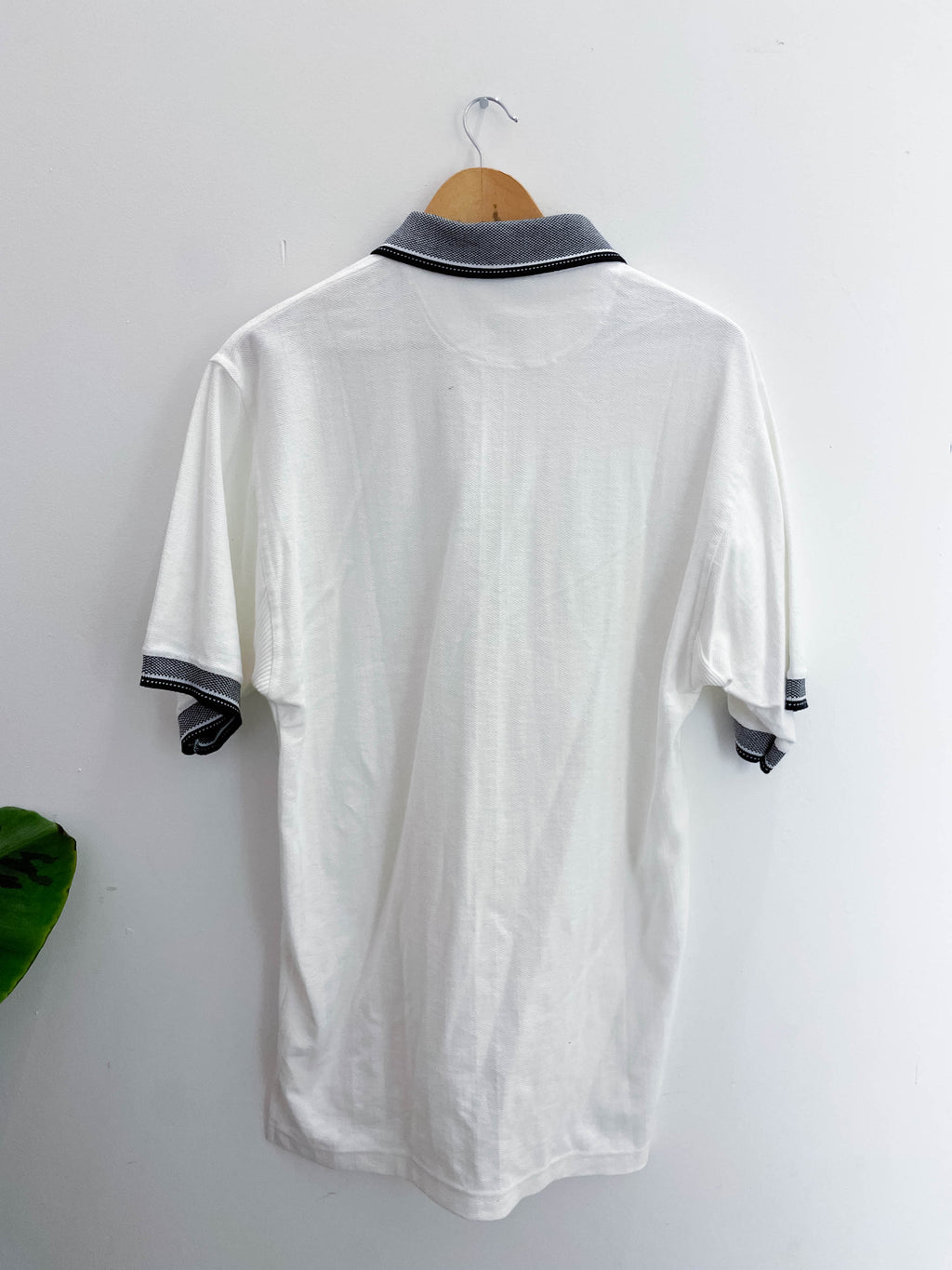 Vintage white american cotton medium polo shirt