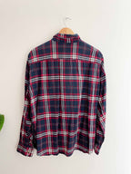Vintage identic red checkered mens 100% cotton shirt size m