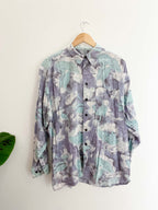 Vintage large purple camice brando patterned long sleeve shirt