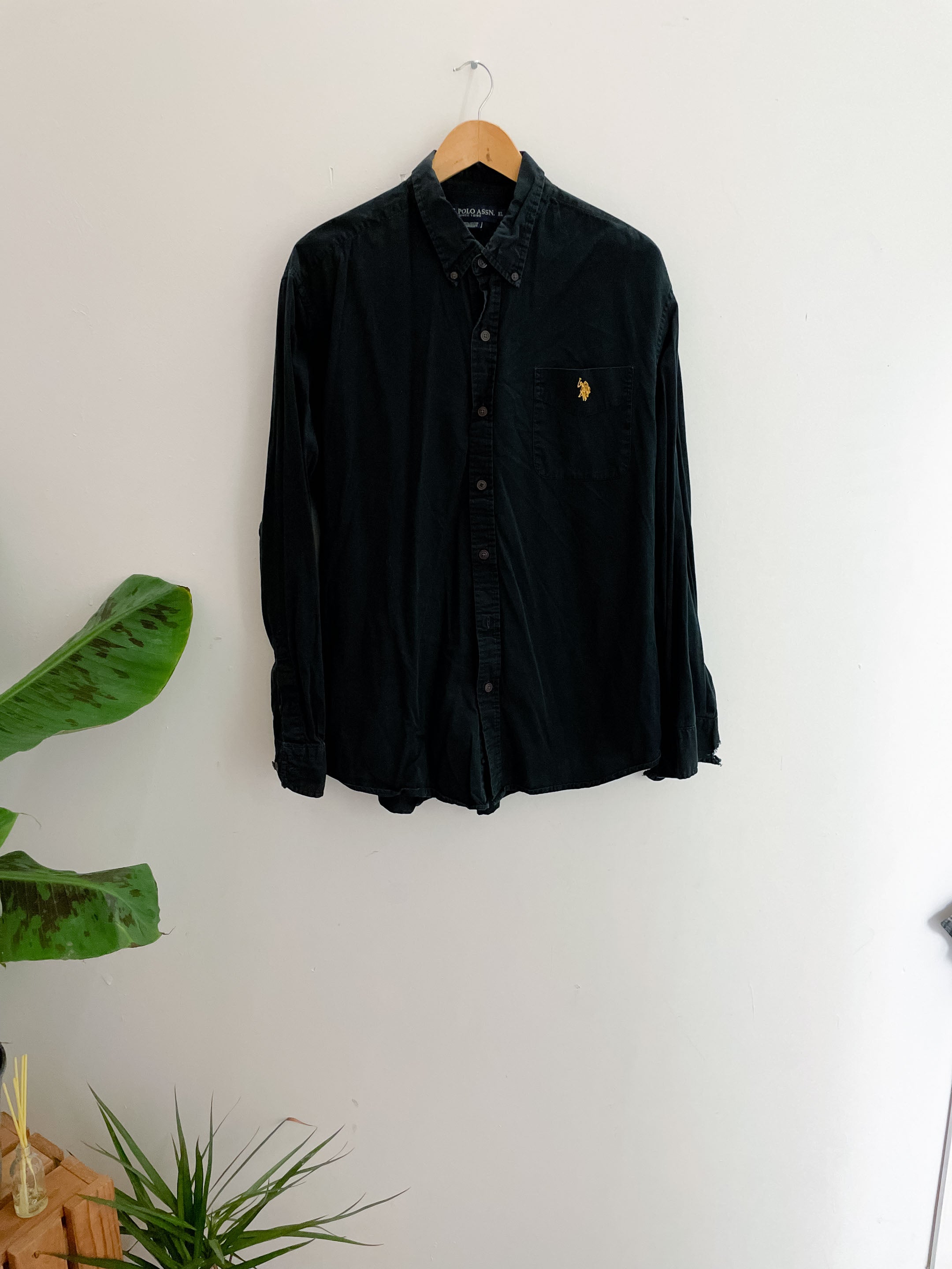 Vintage black US polo ASSN mens shirt size XL