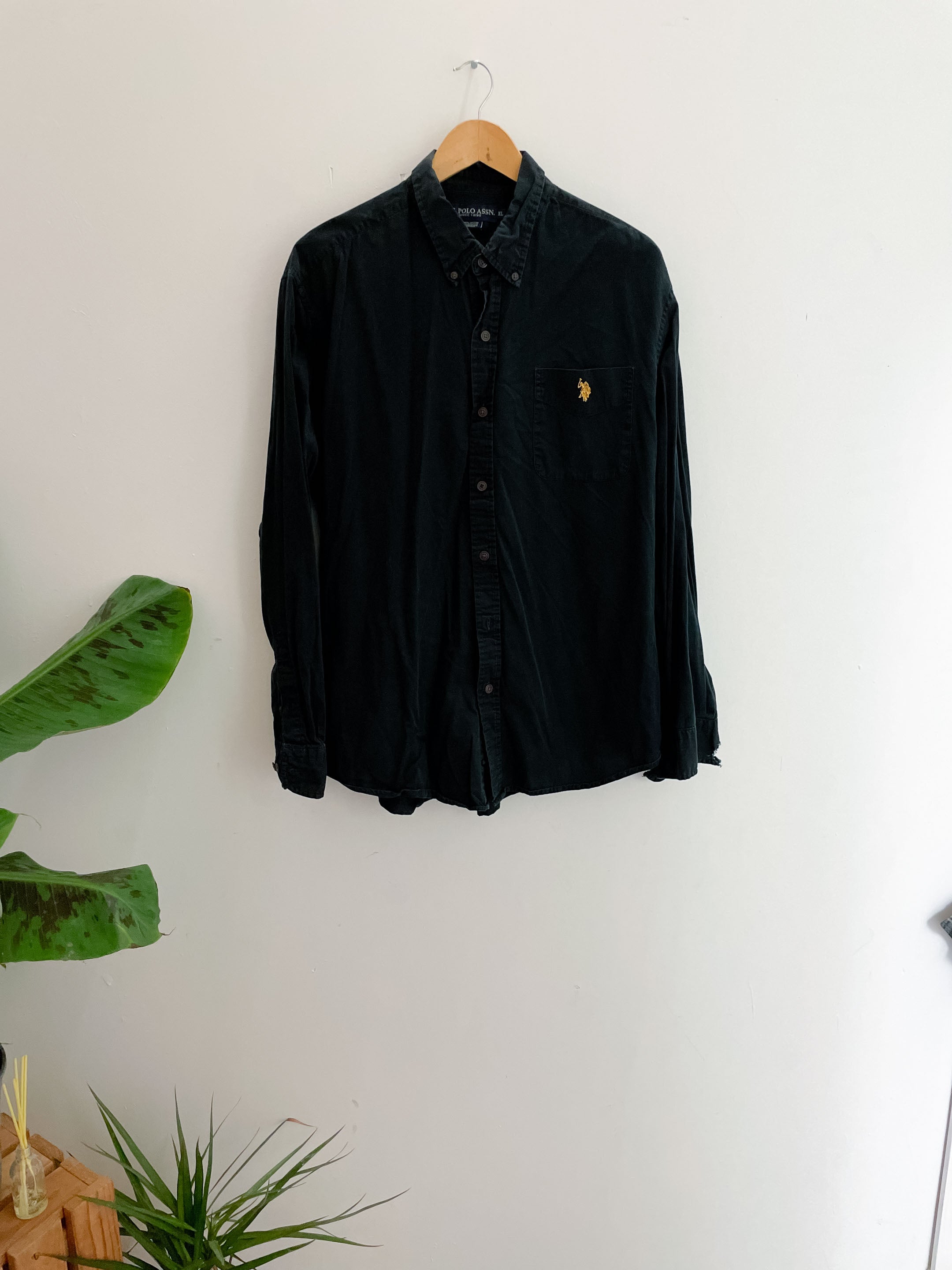 Vintage black US polo ASSN mens shirt size XL