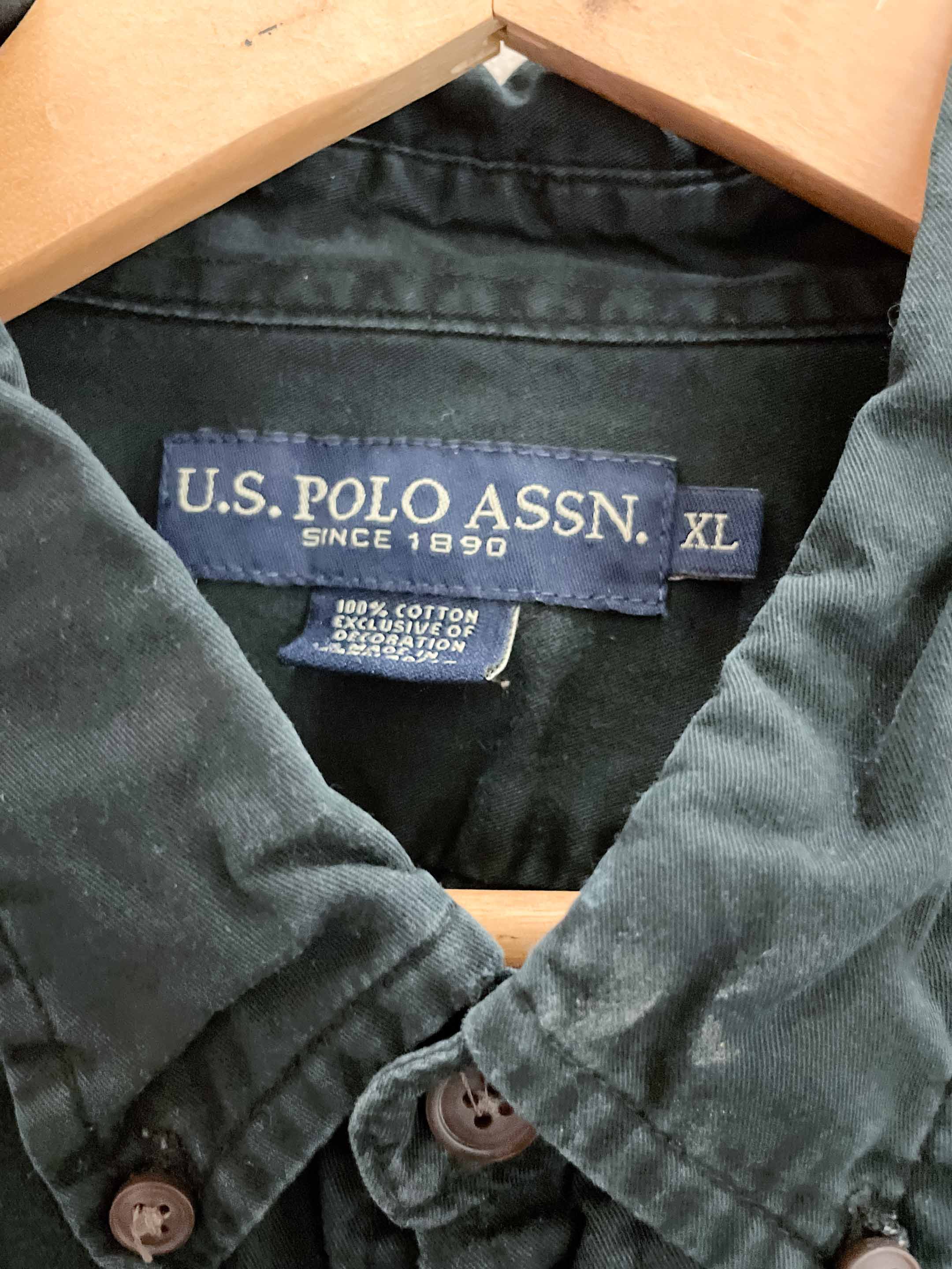 Vintage black US polo ASSN mens shirt size XL