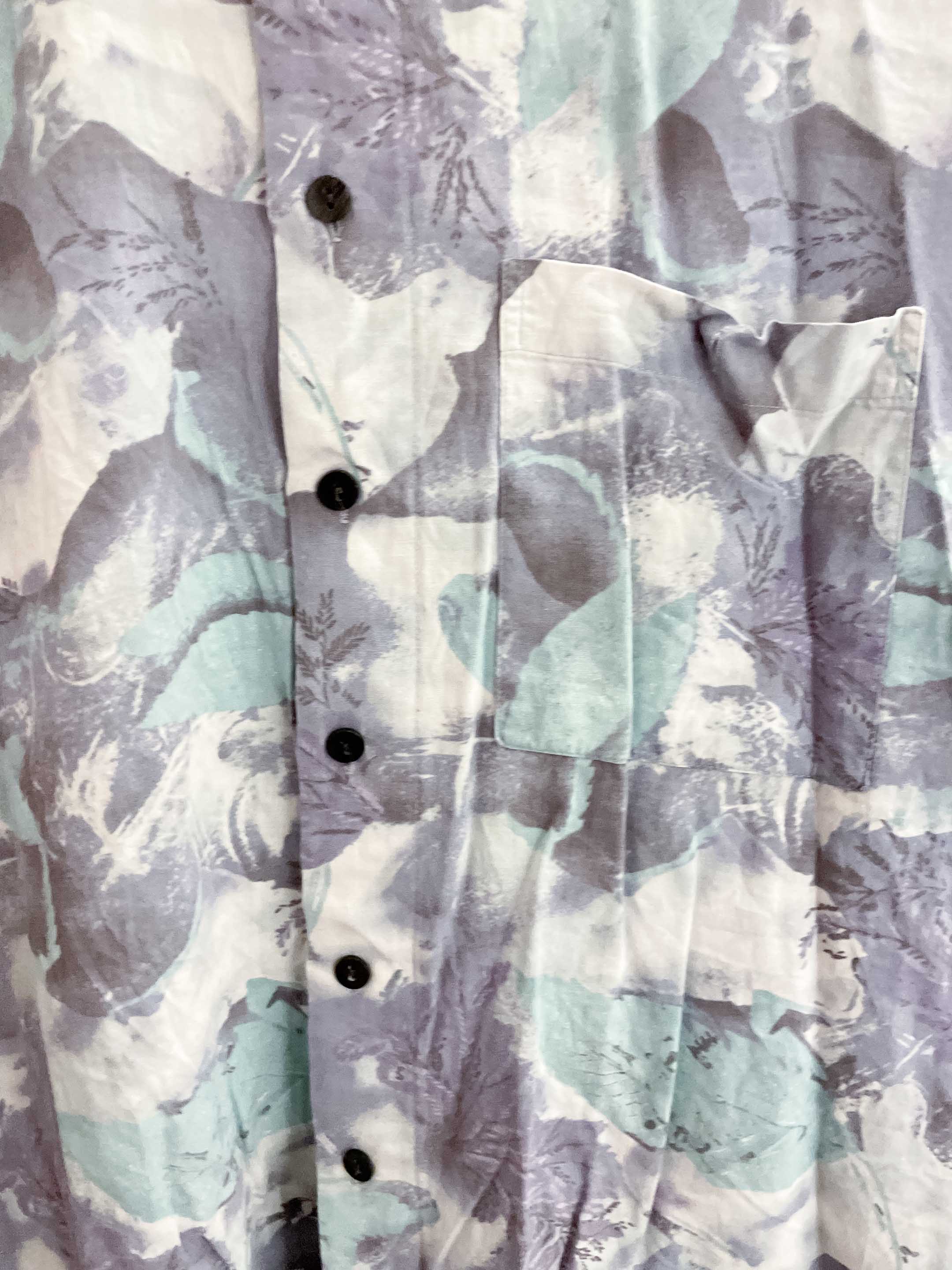 Vintage large purple camice brando patterned long sleeve shirt