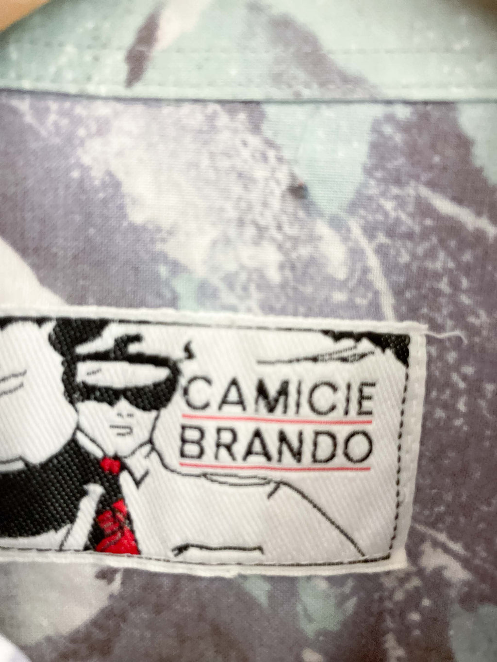Vintage large purple camice brando patterned long sleeve shirt