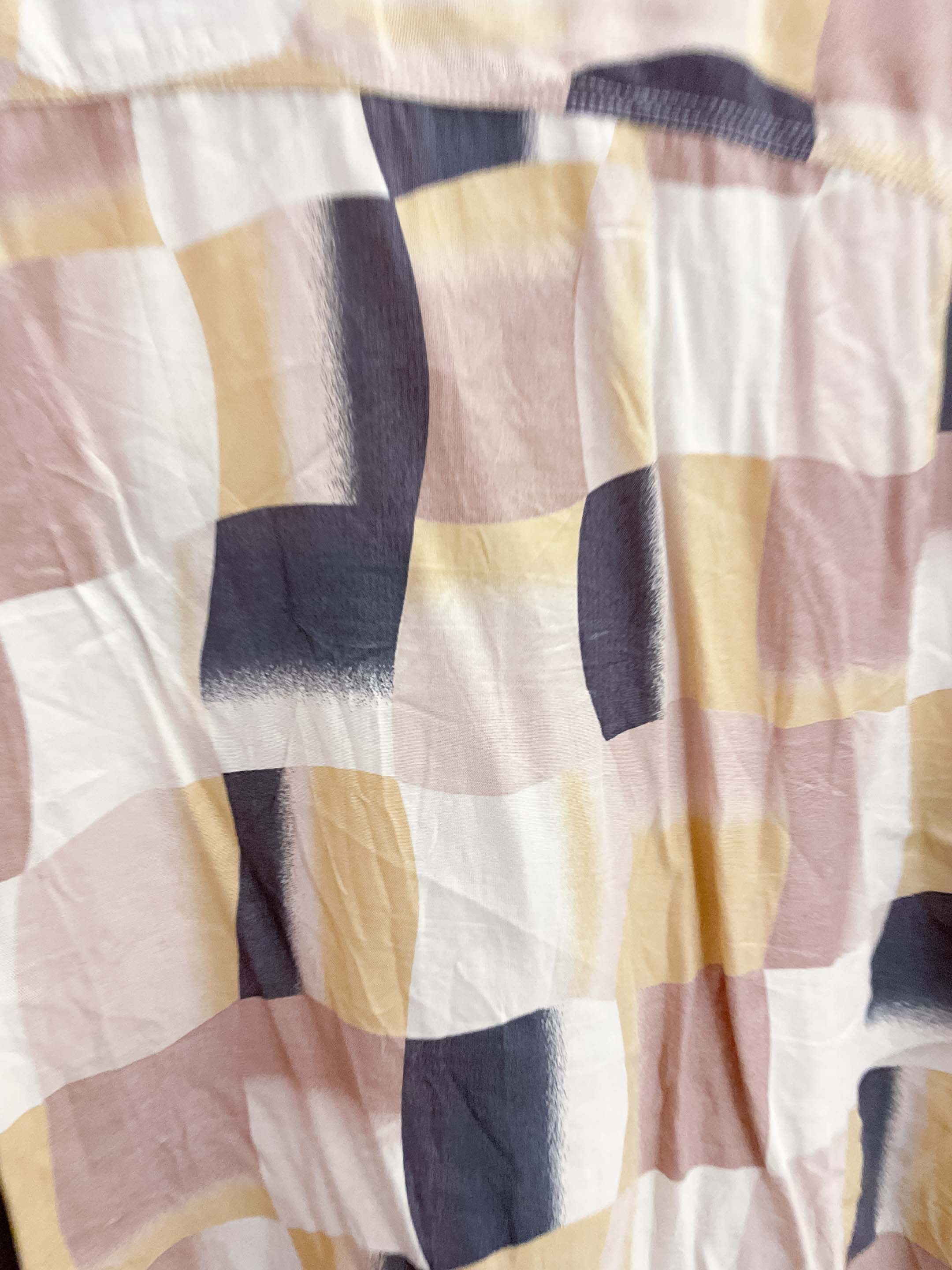 Vintage cream printed pattern cap 10 ten shirt size XL