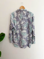 Vintage large purple camice brando patterned long sleeve shirt