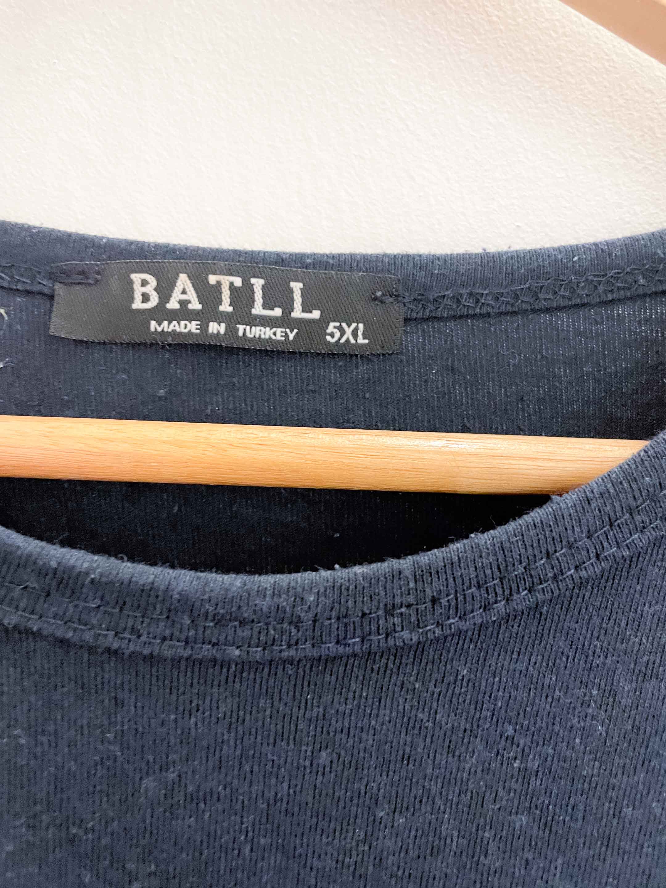 Vintage Battl with new york graphics design blue tshirt size 5XL
