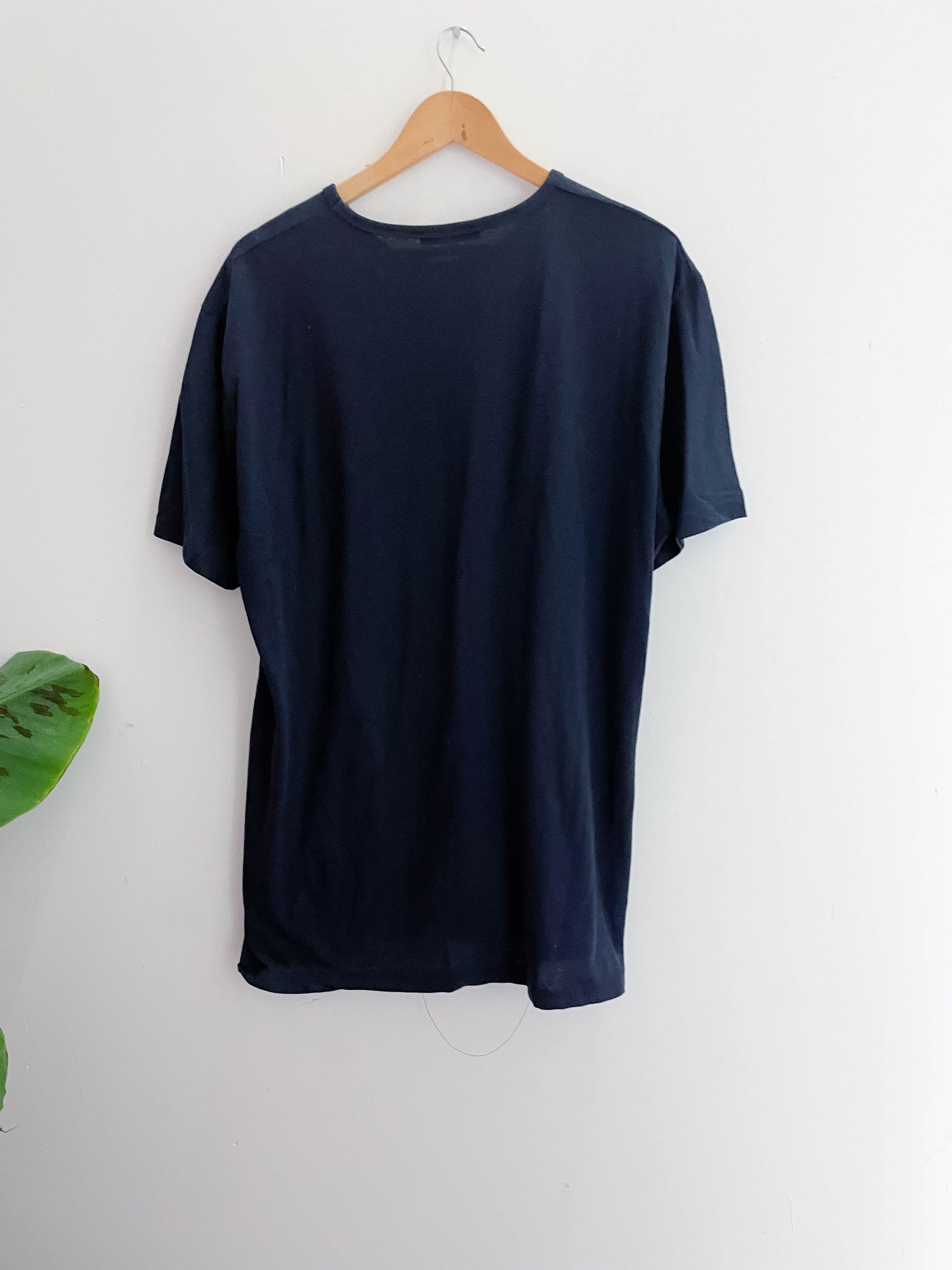Vintage Battl with new york graphics design blue tshirt size 5XL