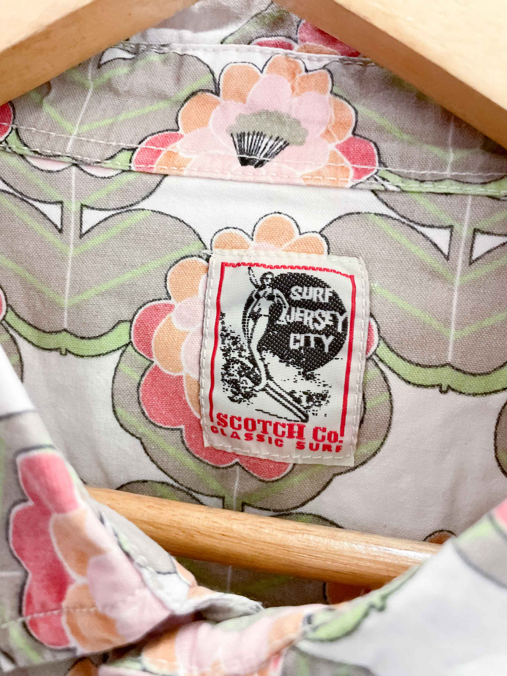Vintage scotch floral pattern mens multi shirt
