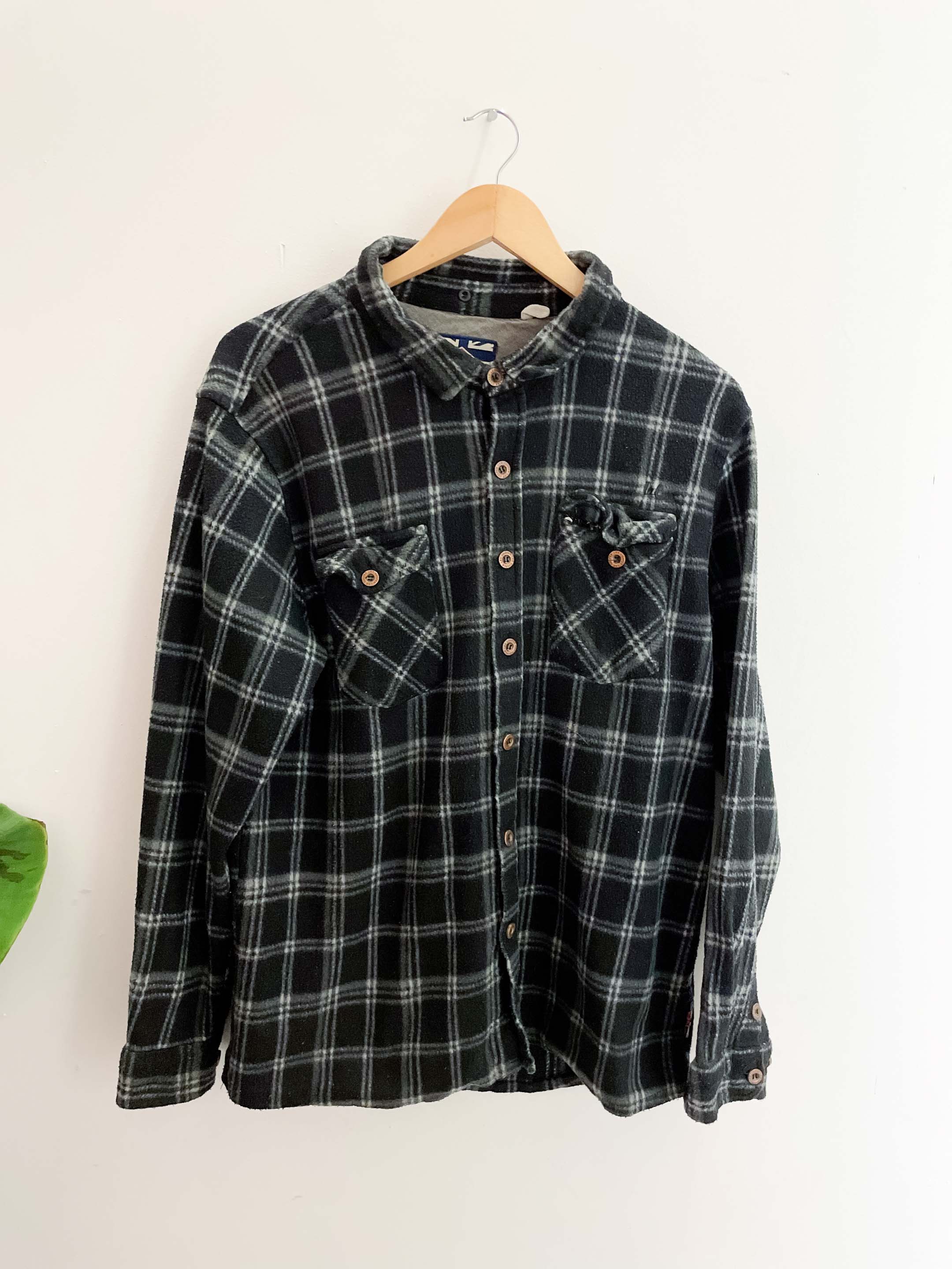 Vintage lee copper thick flannel mens green shirt size XL