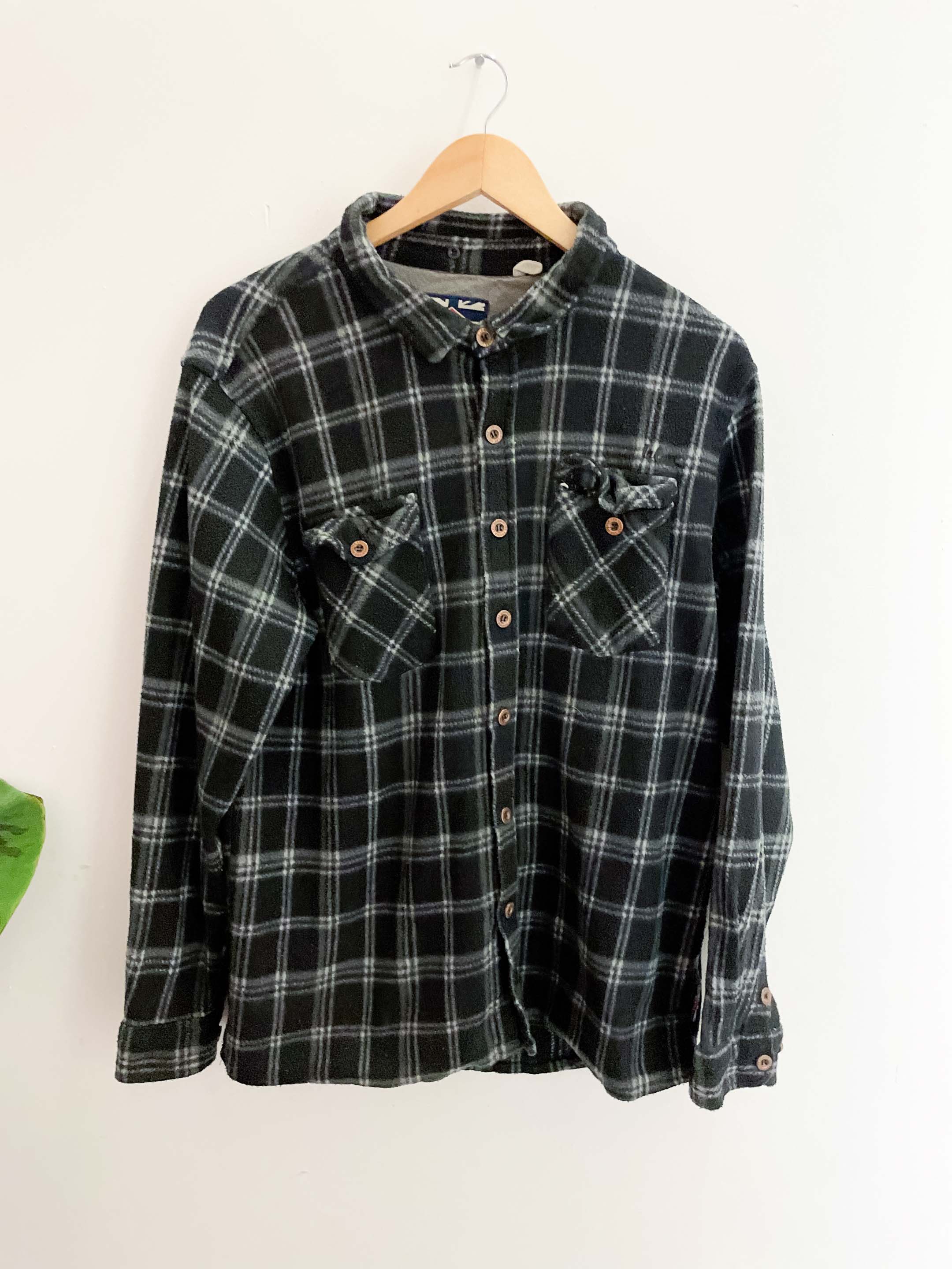 Vintage lee copper thick flannel mens green shirt size XL