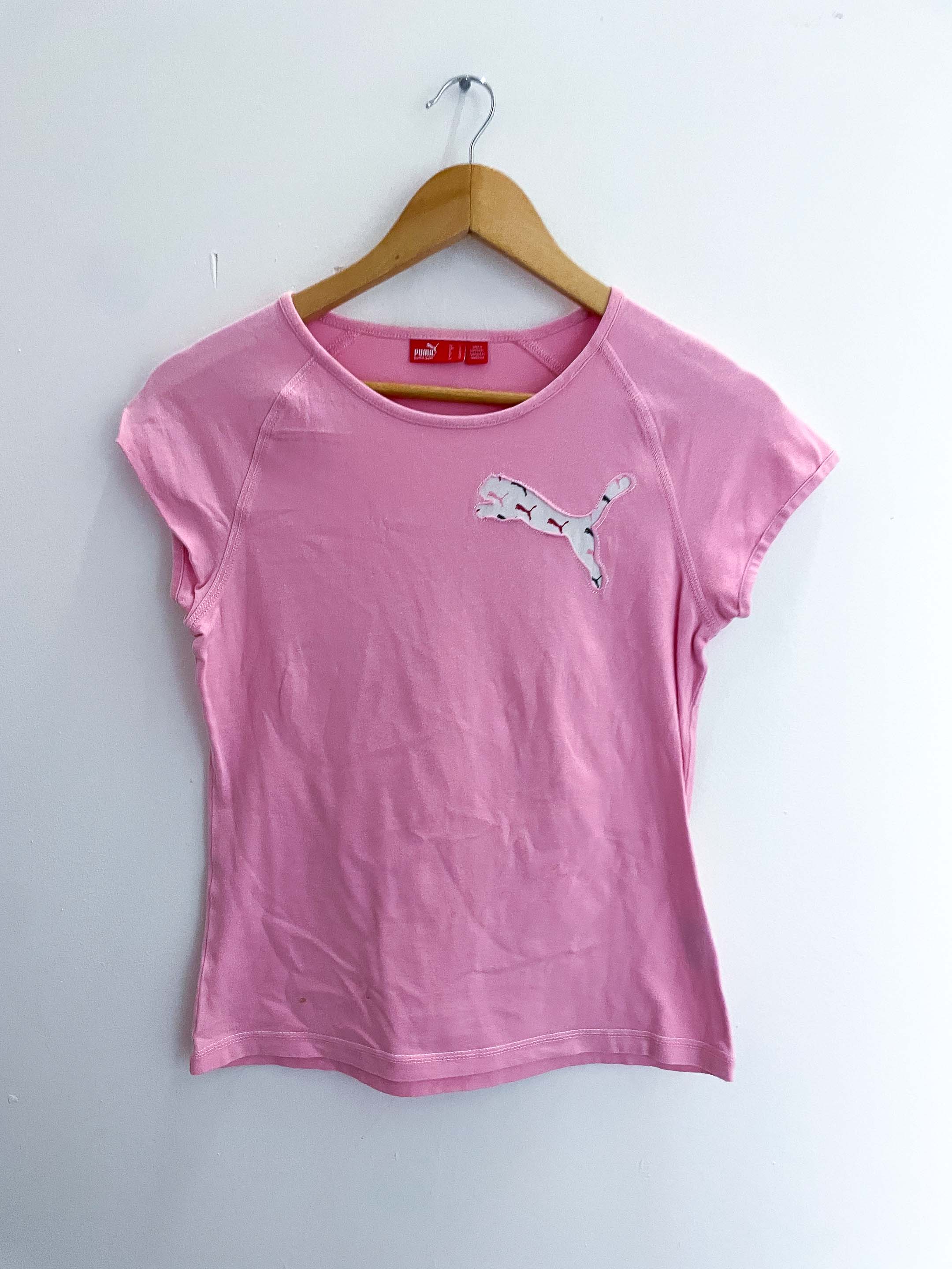Vintage large puma pink womens tshirt