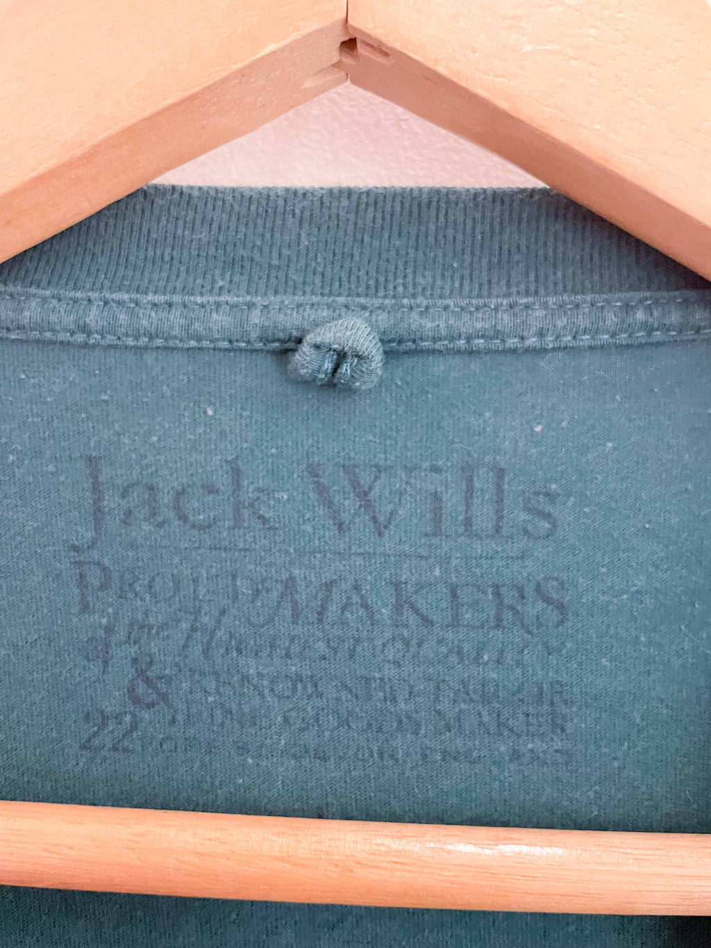 Vintage green jack wills large tshirt