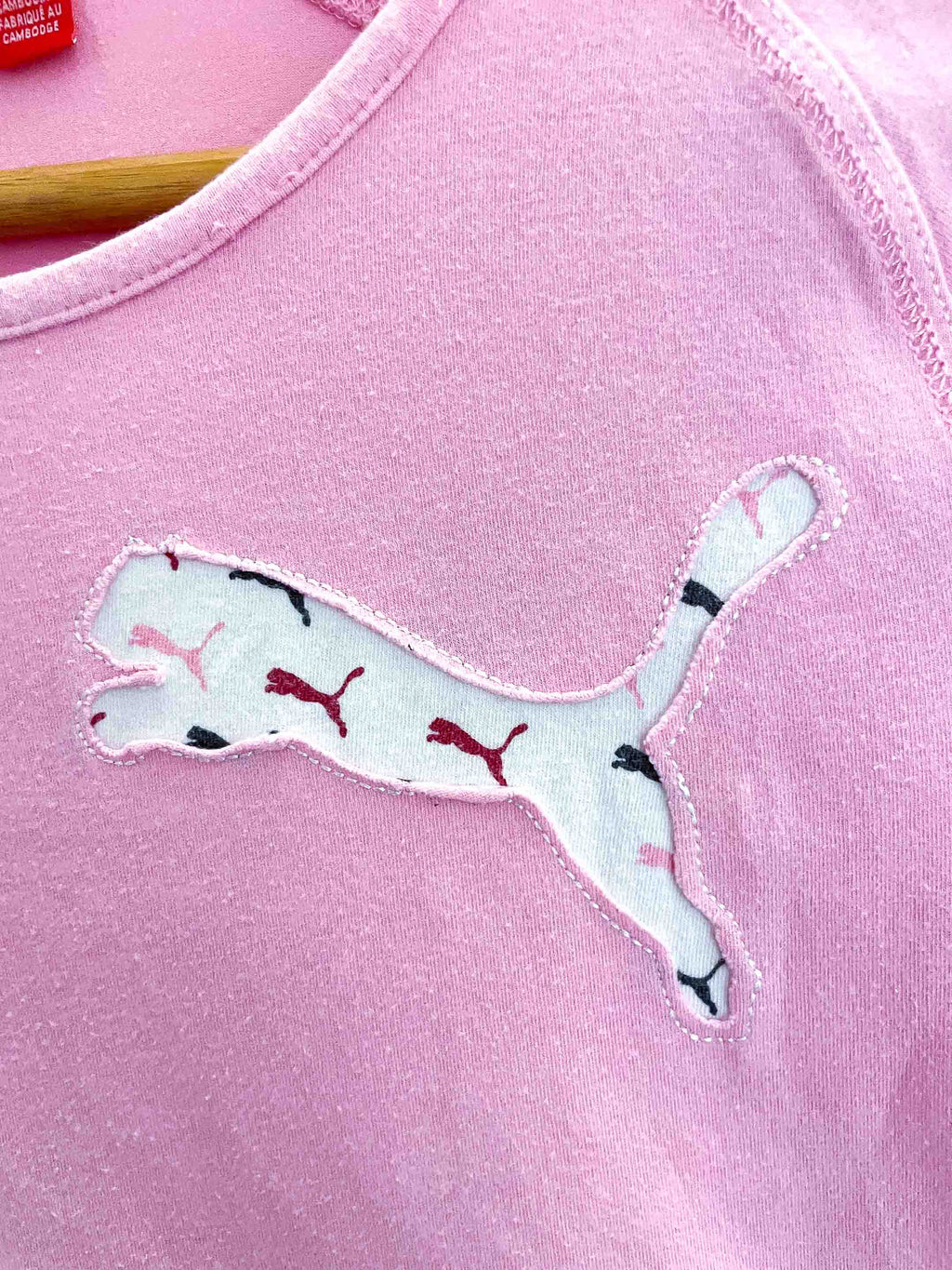 Vintage large puma pink womens tshirt
