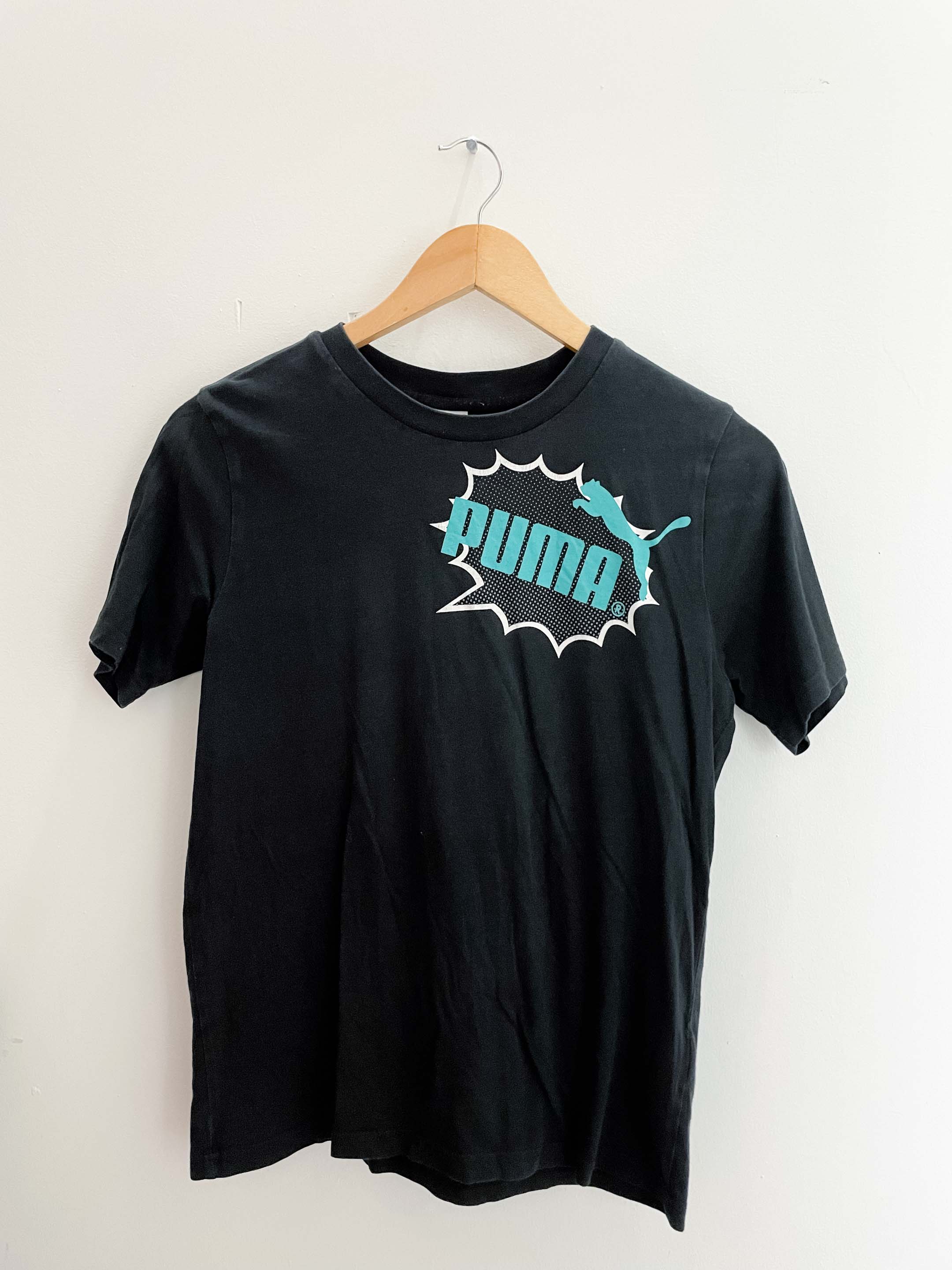 Vintage mens black medium puma tshirt