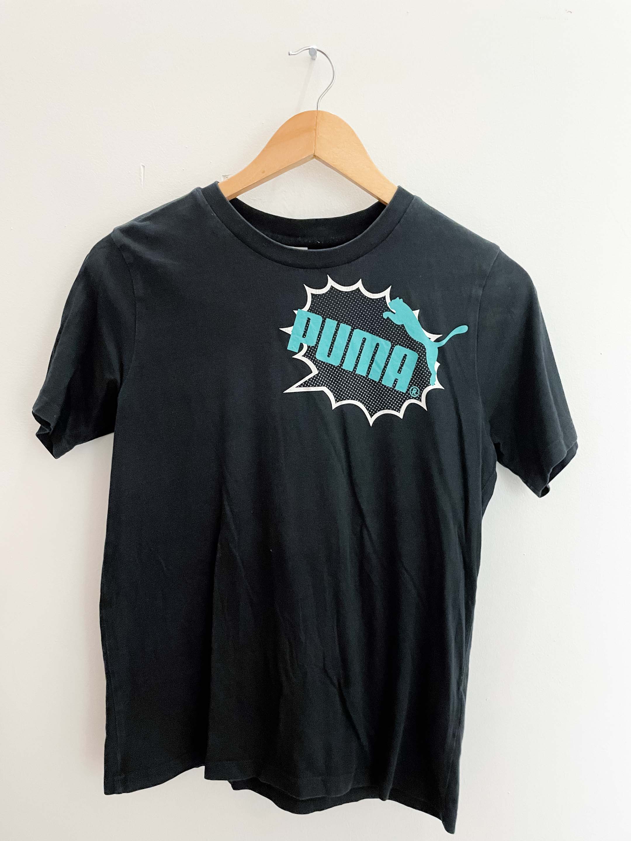 Vintage mens black medium puma tshirt