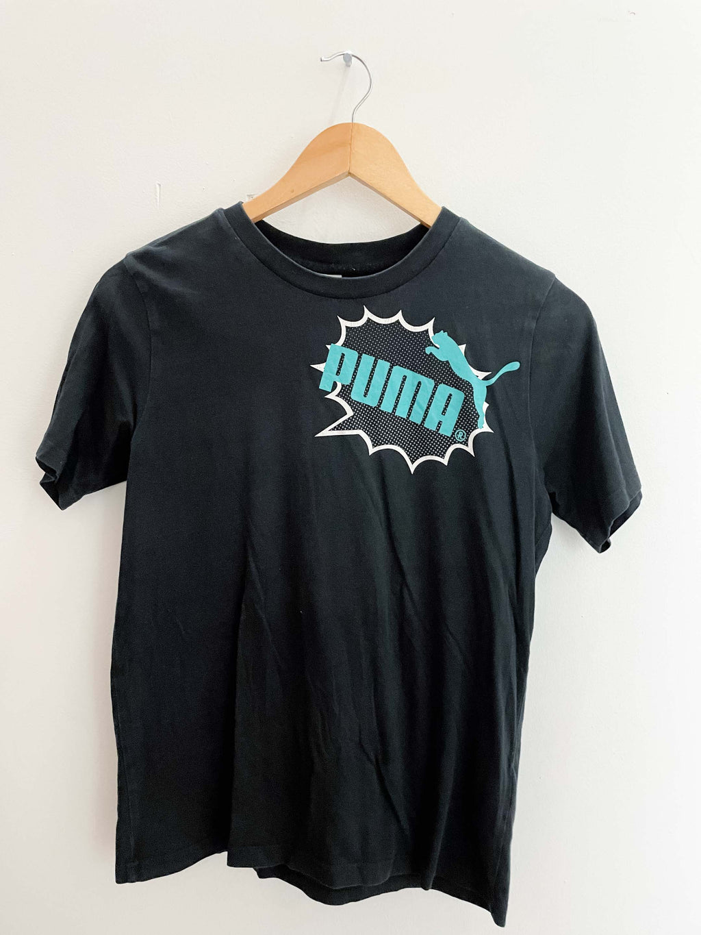 Vintage mens black medium puma tshirt