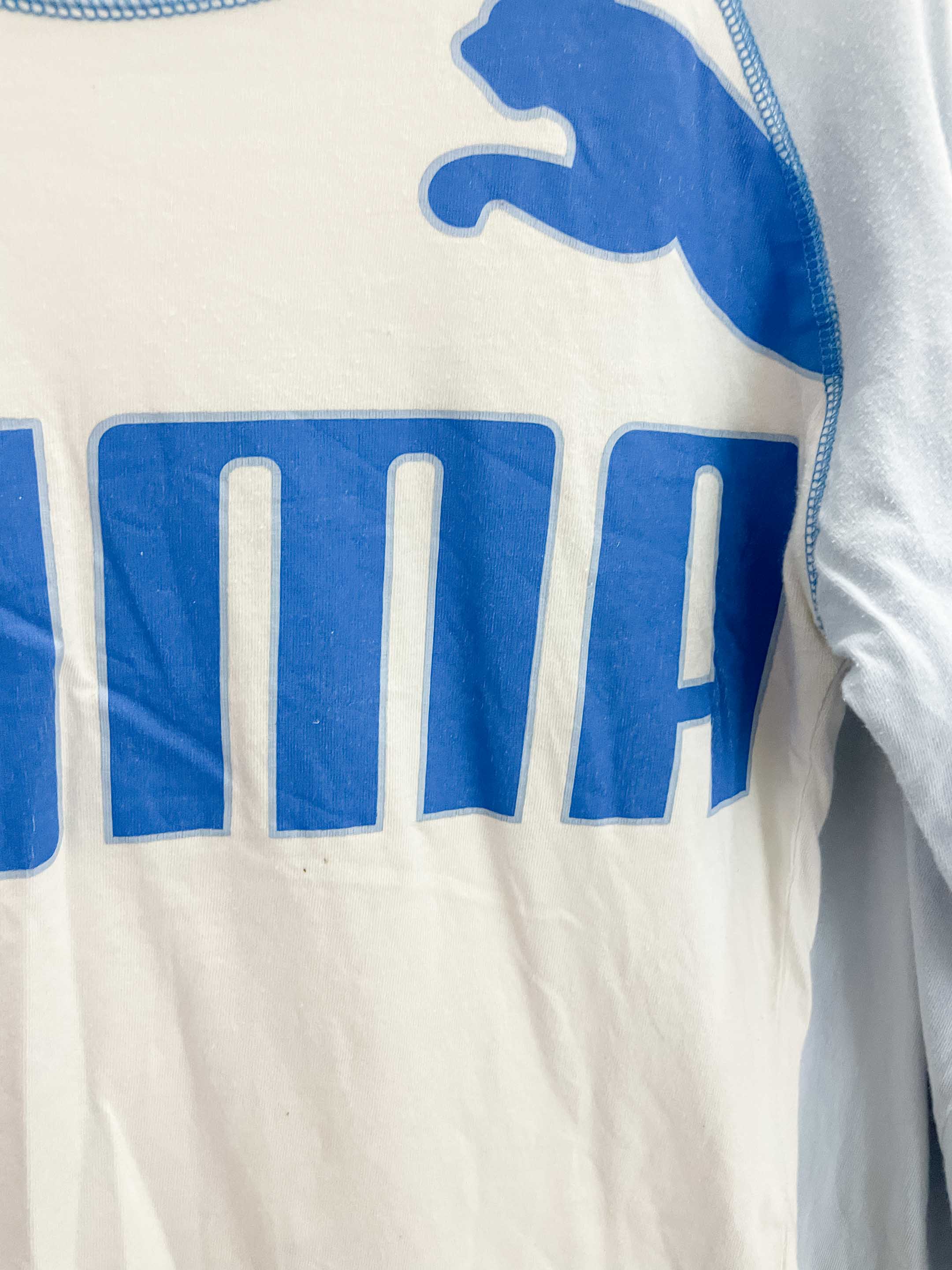 Vintage white puma medium long sleeve tshirt
