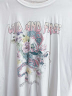 Vintage Gildan wild and free graphics white tshirt size XL