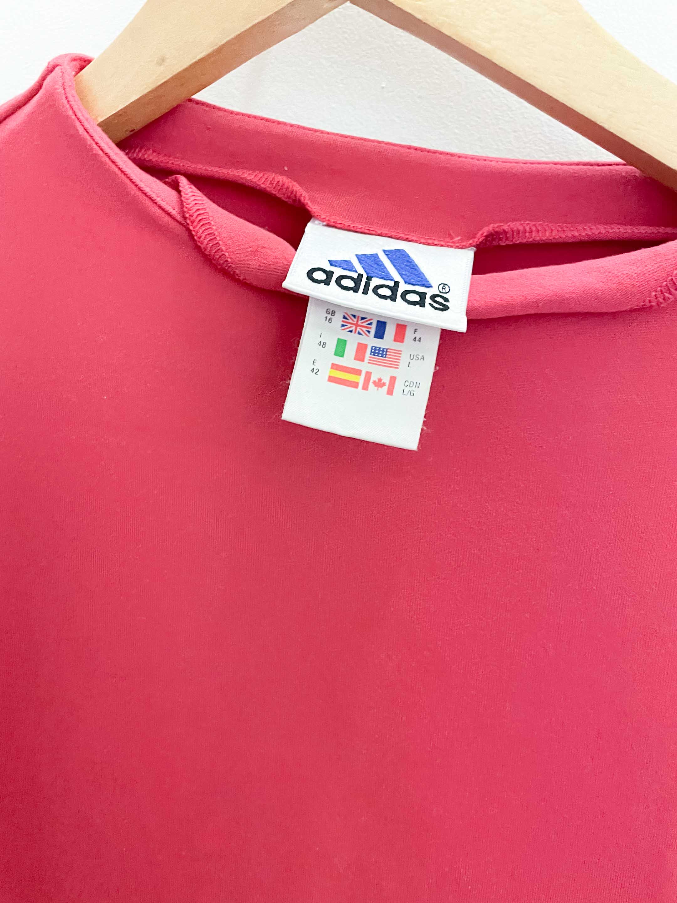 Vintage adidas pink womens medium tshirt
