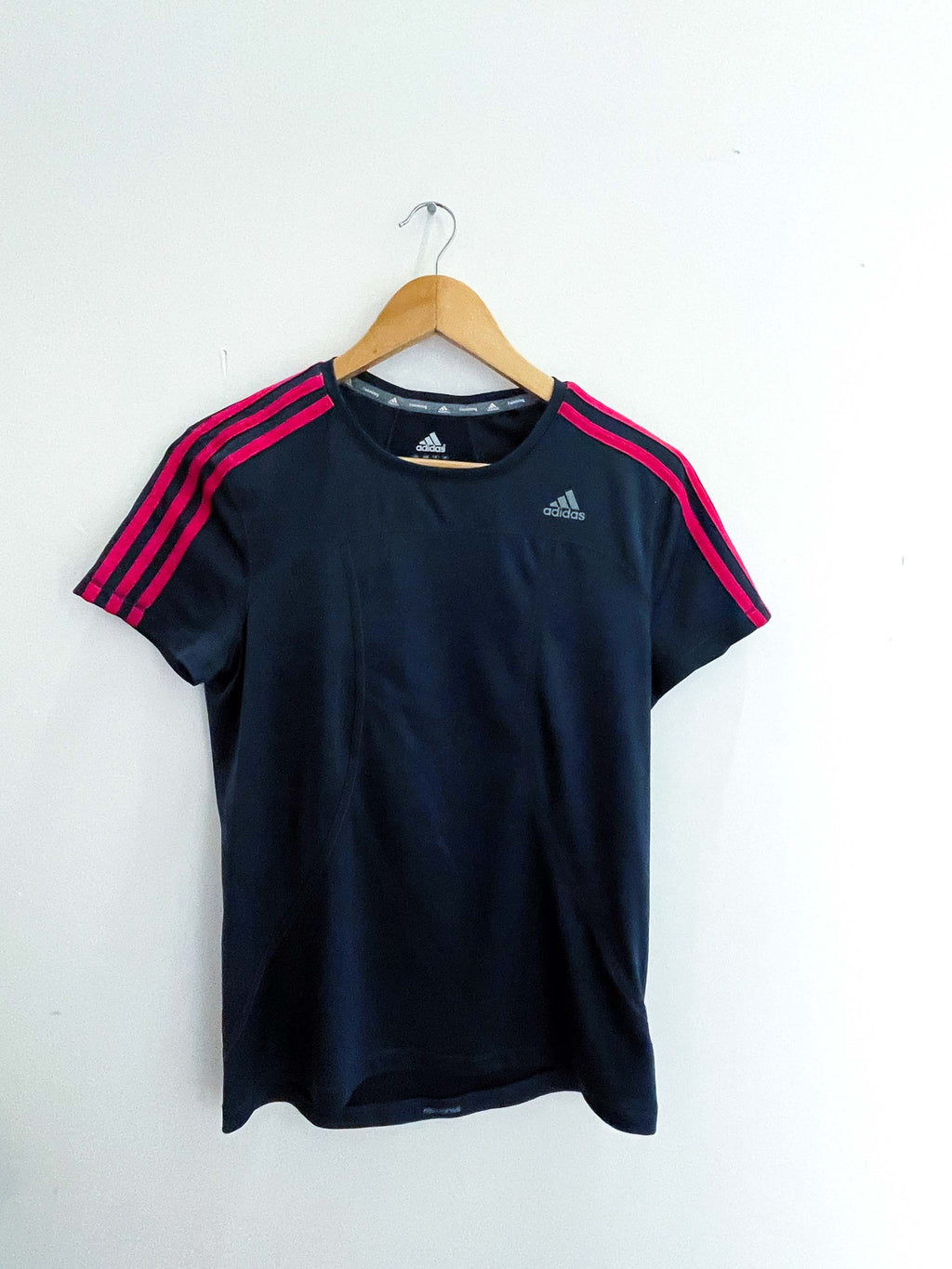 Vintage Adidas climalite running navy blue large tshirt