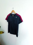 Vintage Adidas climalite running navy blue large tshirt