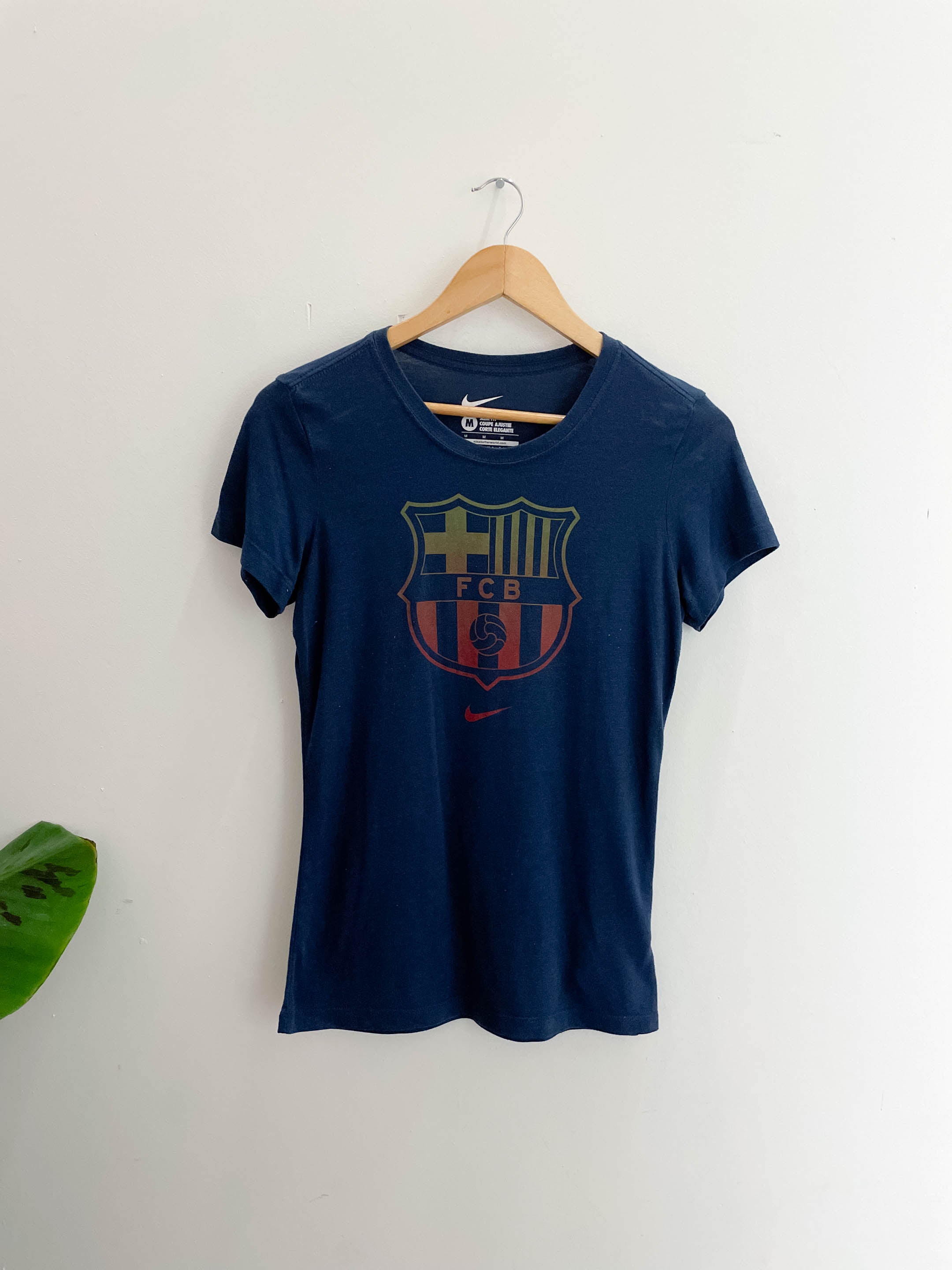Vintage blue nike fc barcelona medium tshirt