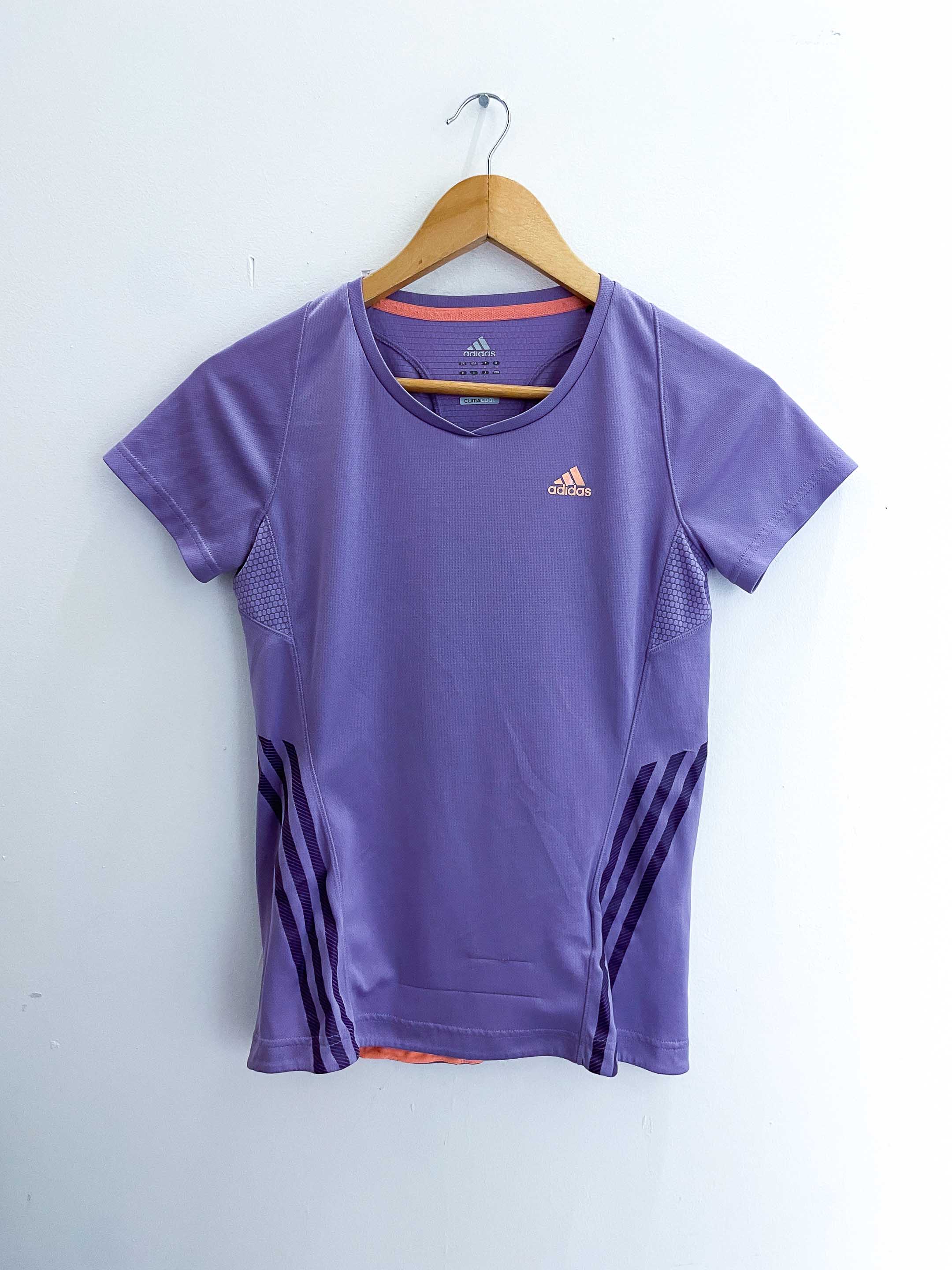 Vintage adidas climacool large purple training tshirt