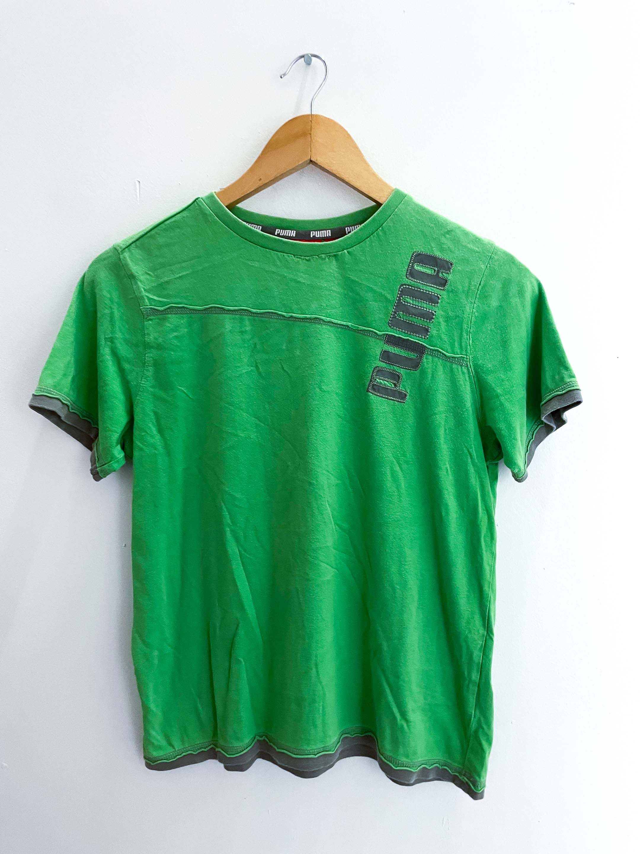 Vintage green puma large tshirt