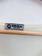 Vintage mega fashion cream women medium blouse