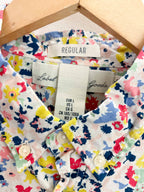 Vintage multi floral pattern large short sleeve regular shirt