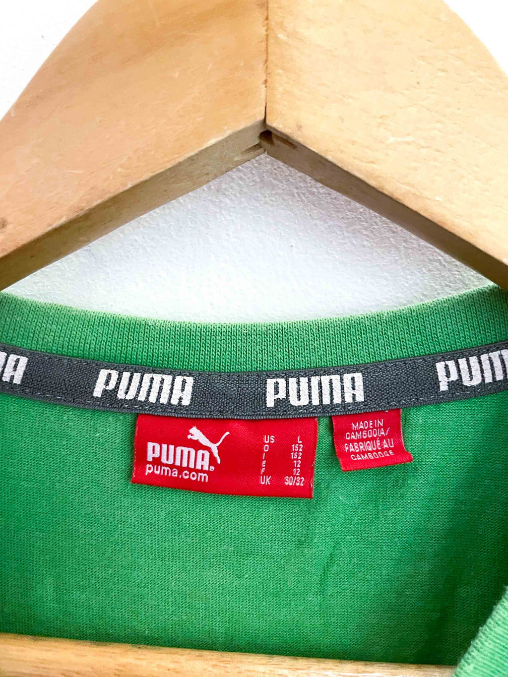 Vintage green puma large tshirt